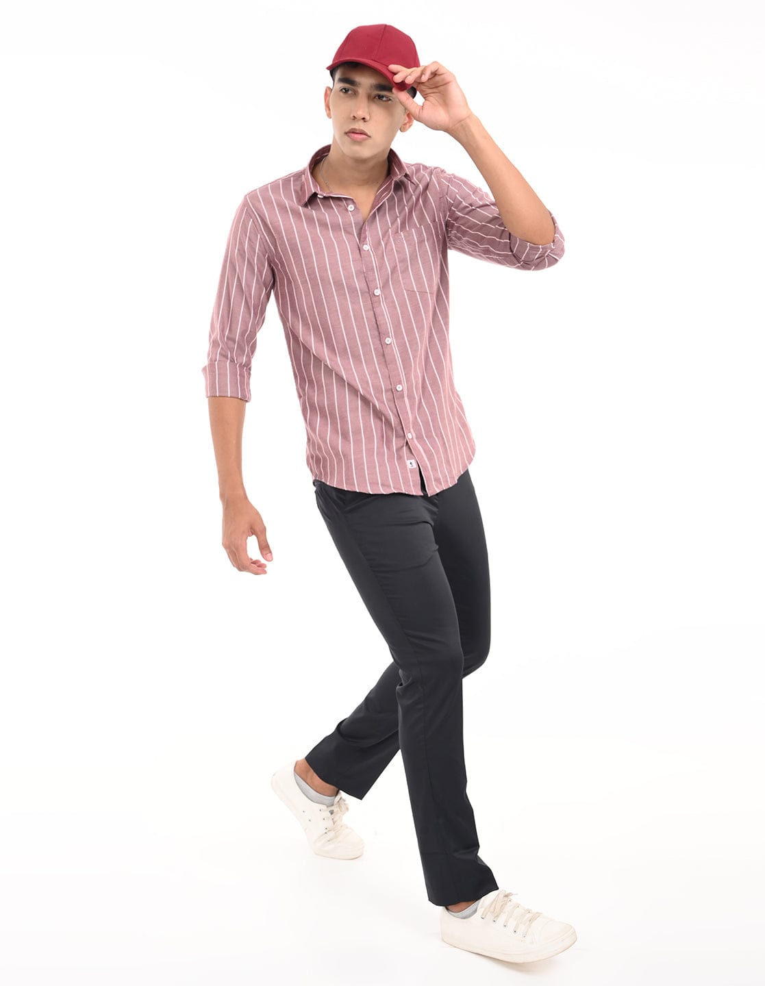 Men's Slim Fit Stripe Full Sleeves Casual Shirt