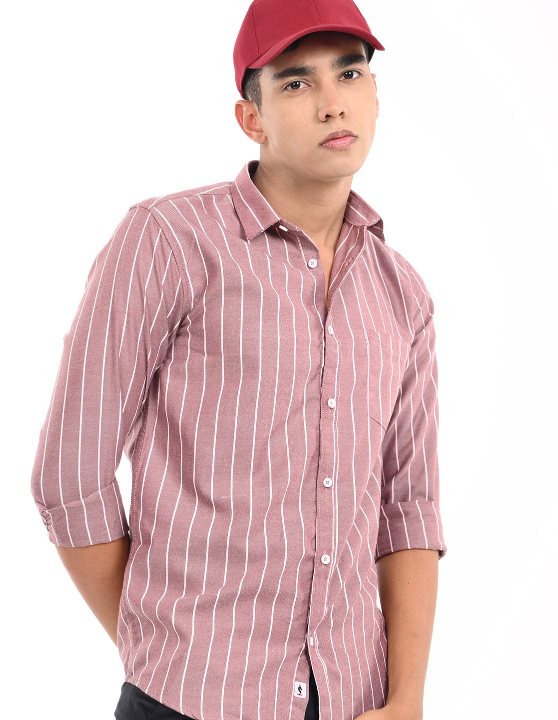 Men's Slim Fit Stripe Full Sleeves Casual Shirt