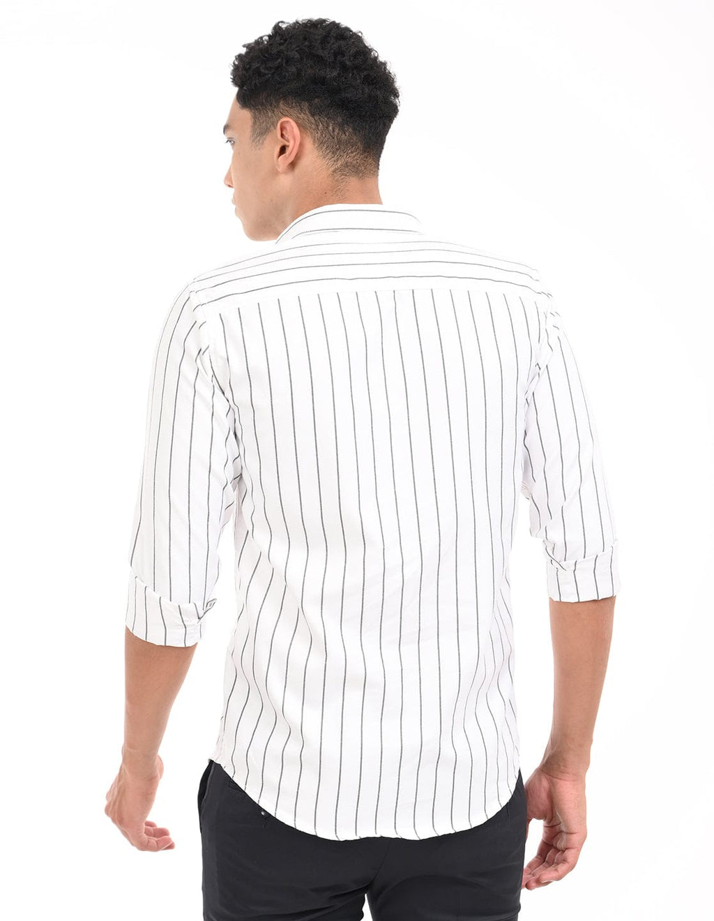 Men's Slim Fit Stripe Full Sleeves Casual Shirt