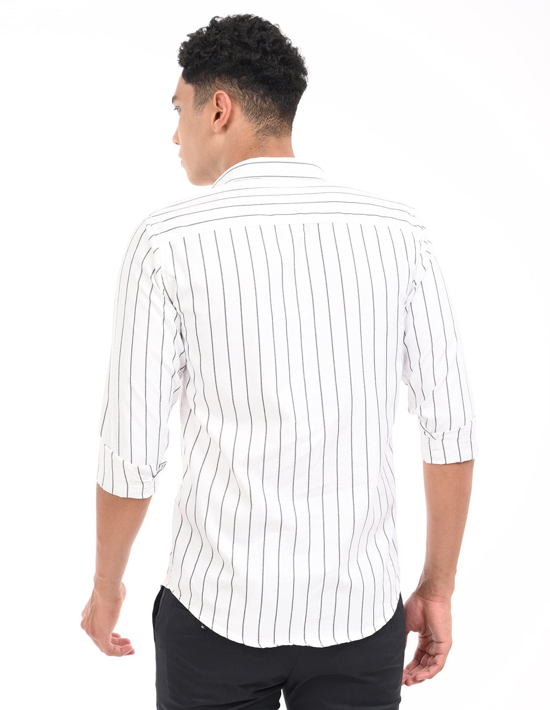 Men's Slim Fit Stripe Full Sleeves Casual Shirt