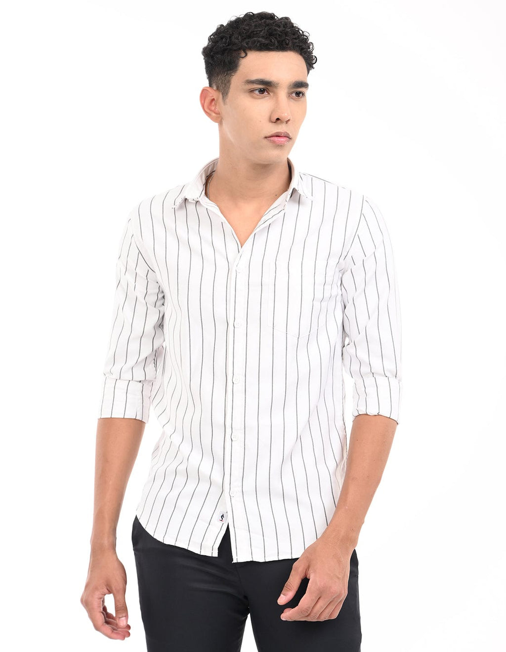 Men's Slim Fit Stripe Full Sleeves Casual Shirt