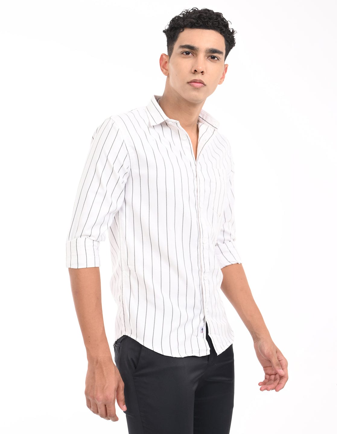 Men's Slim Fit Stripe Full Sleeves Casual Shirt