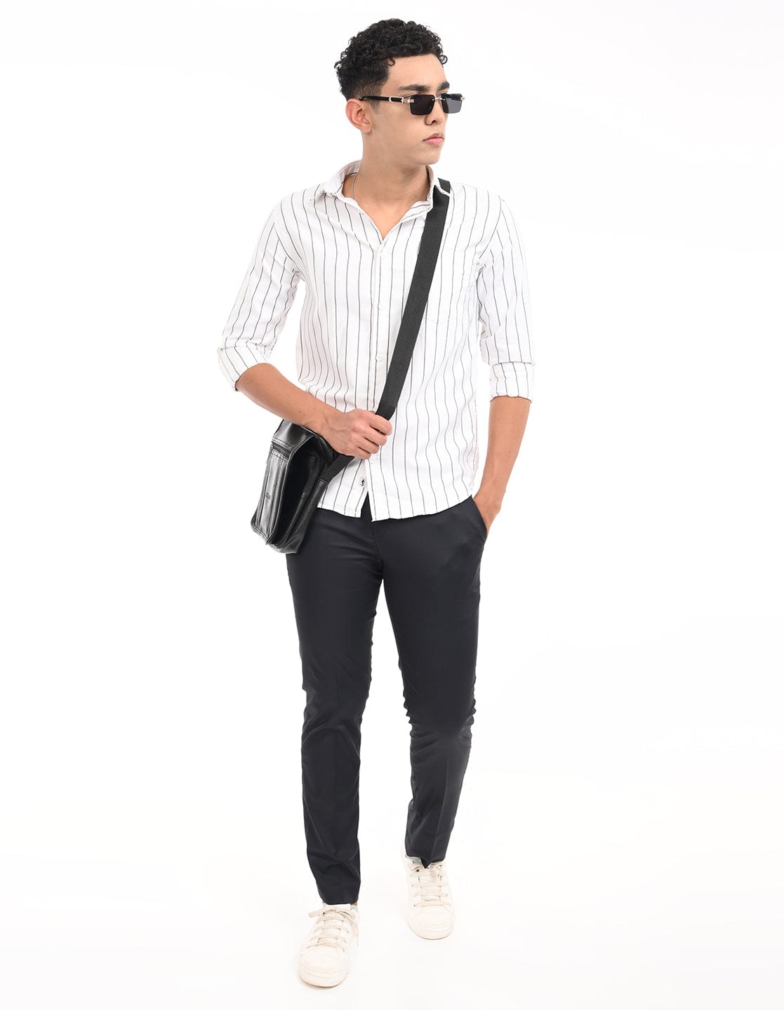 Men's Slim Fit Stripe Full Sleeves Casual Shirt