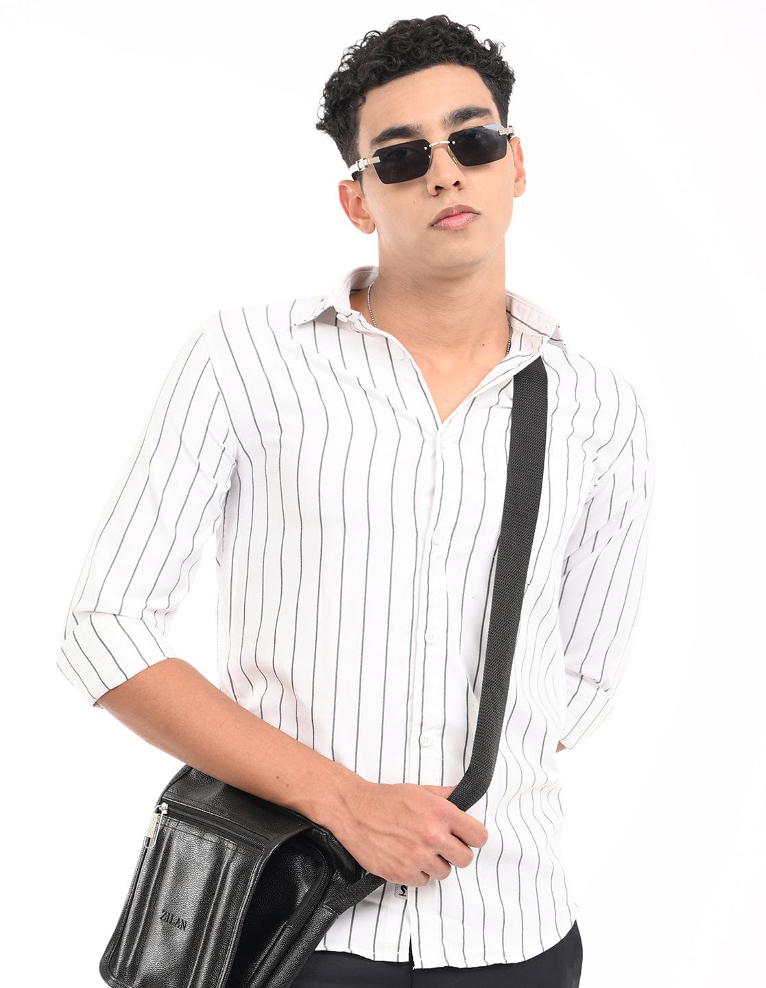 Men's Slim Fit Stripe Full Sleeves Casual Shirt