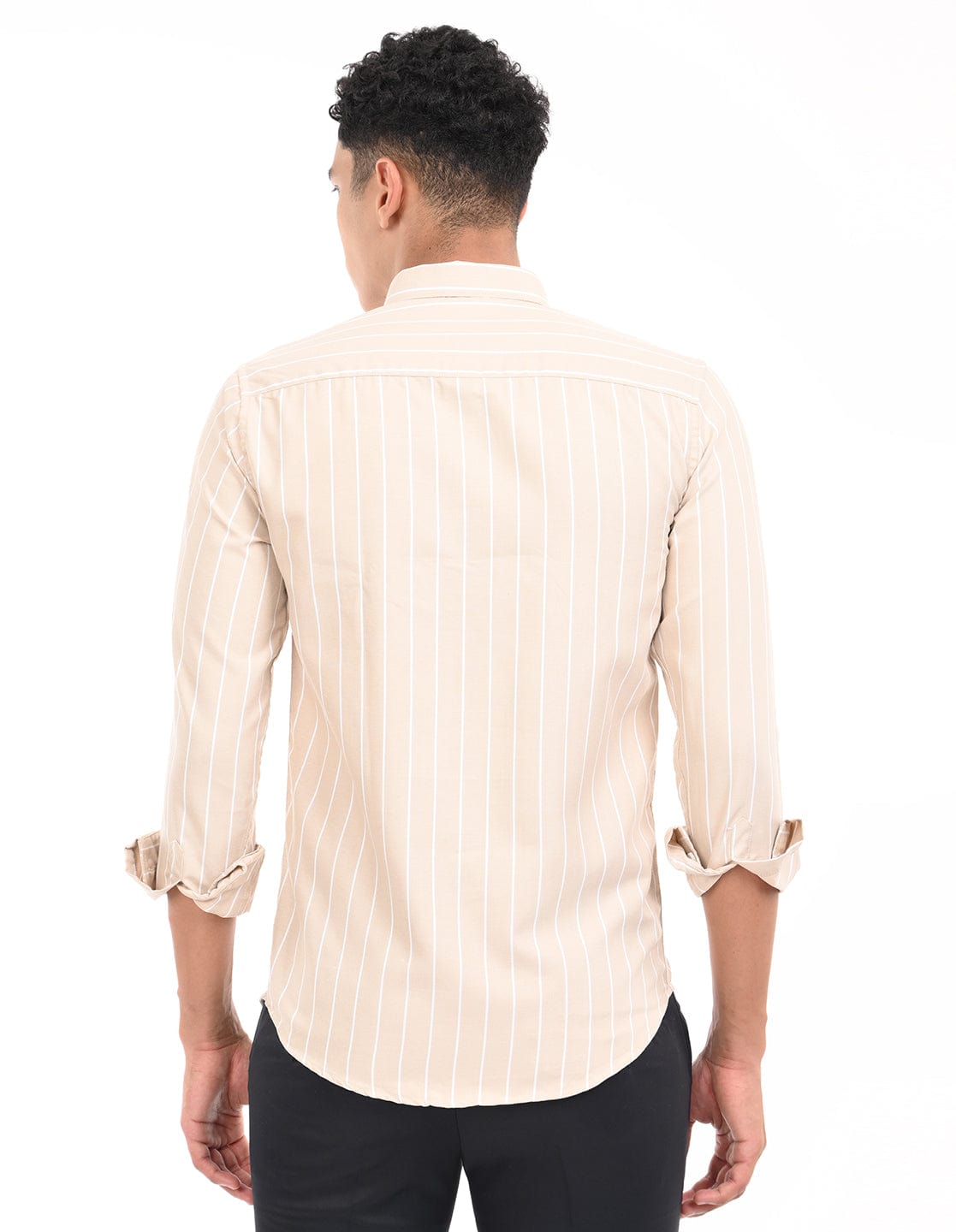 Men's Slim Fit Stripe Full Sleeves Casual Shirt