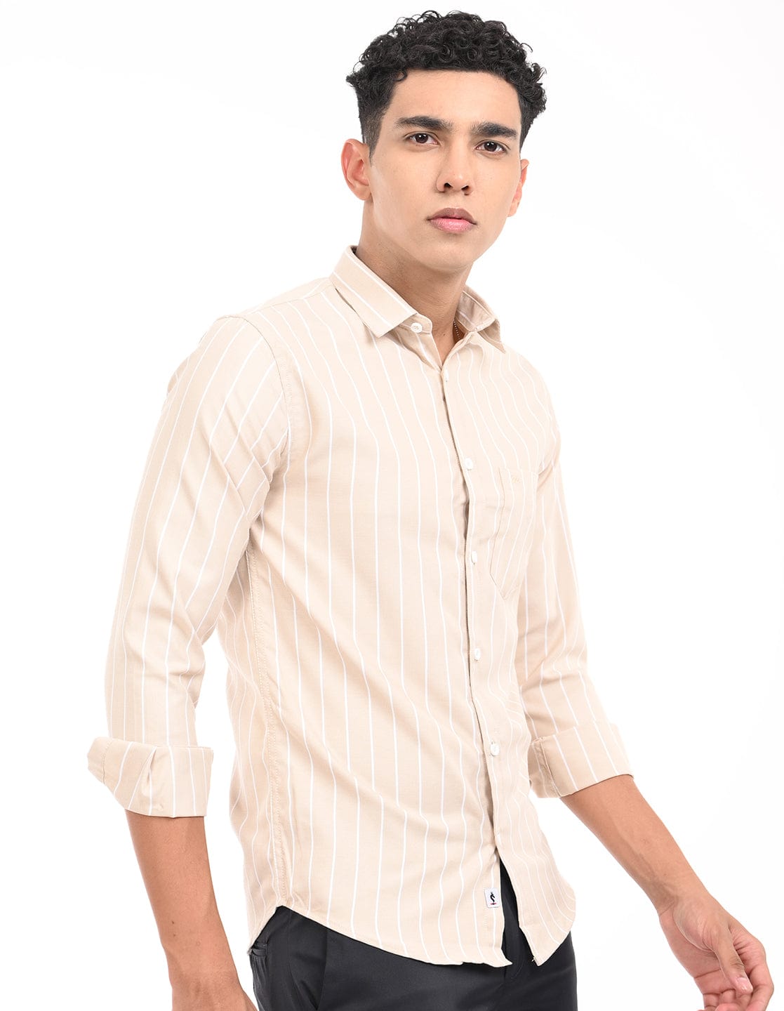Men's Slim Fit Stripe Full Sleeves Casual Shirt