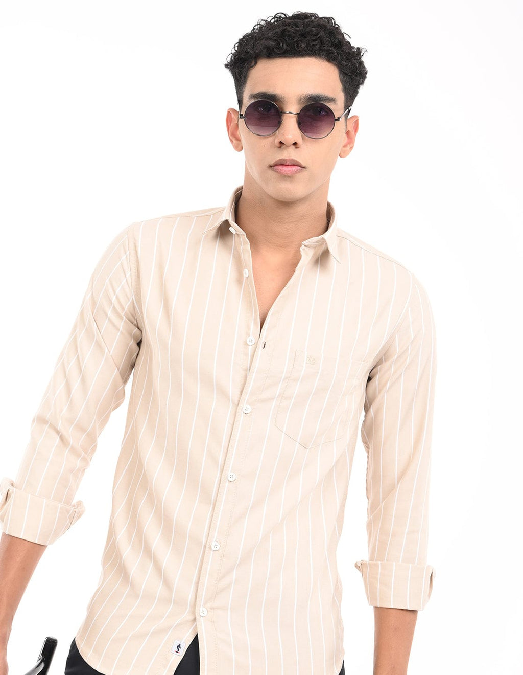 Men's Slim Fit Stripe Full Sleeves Casual Shirt