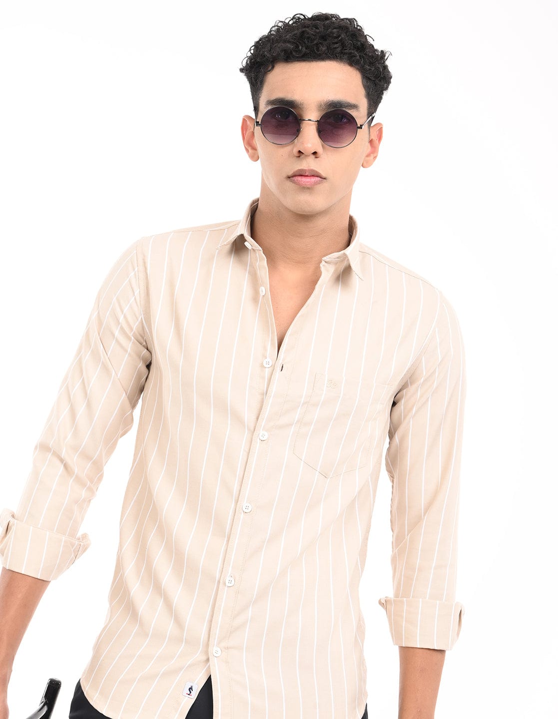Men's Slim Fit Stripe Full Sleeves Casual Shirt