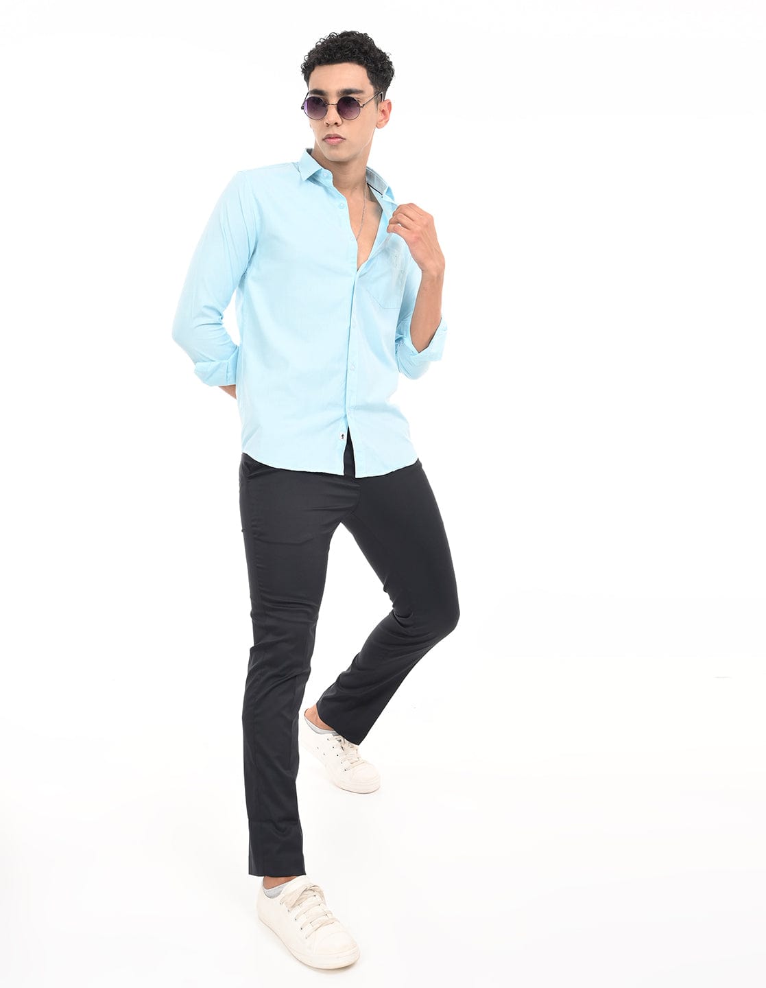 Men's Slim Fit Solid Full Sleeves Casual Shirt