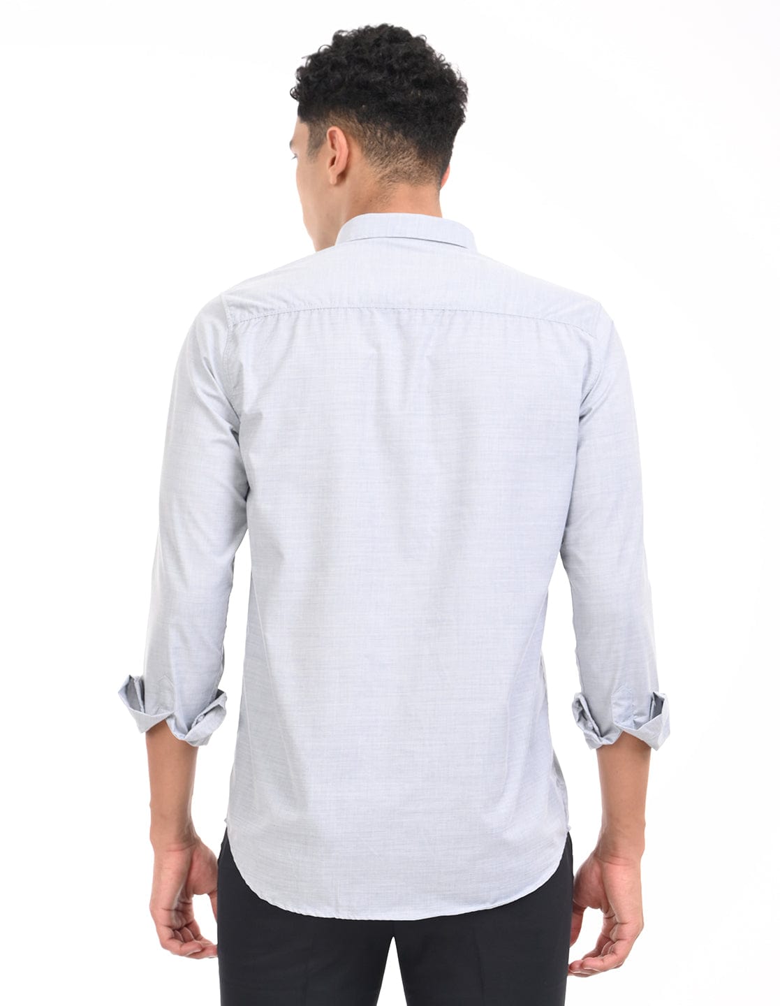 Men's Slim Fit Solid Full Sleeves Casual Shirt
