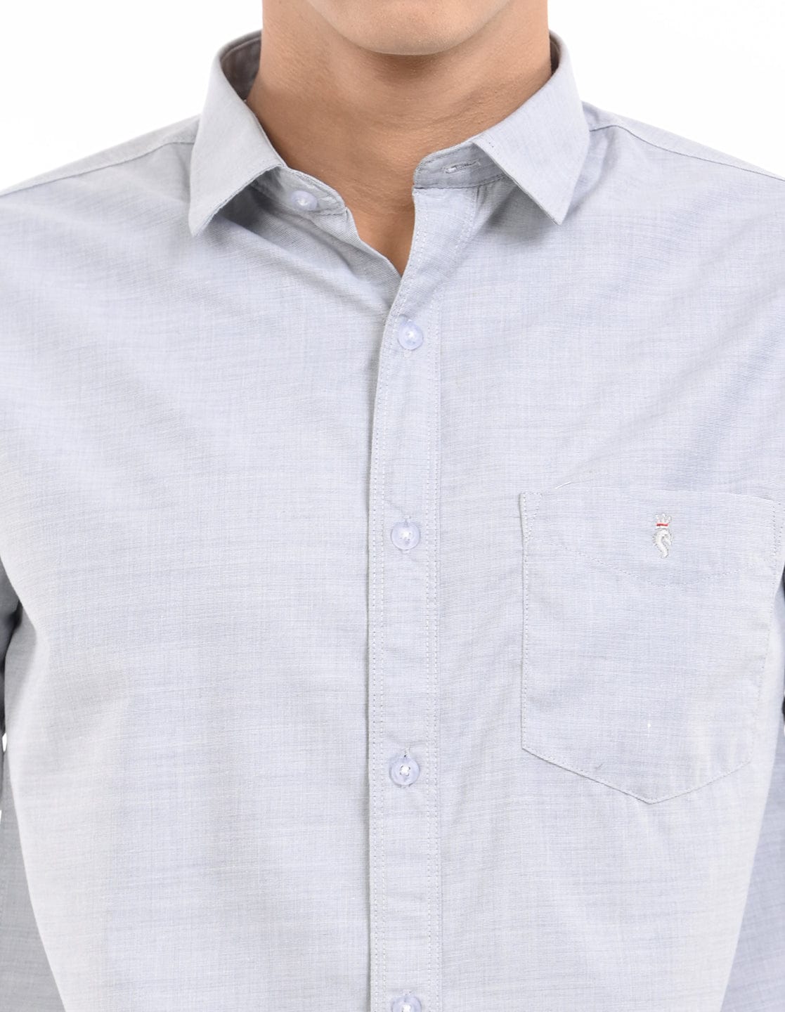Men's Slim Fit Solid Full Sleeves Casual Shirt