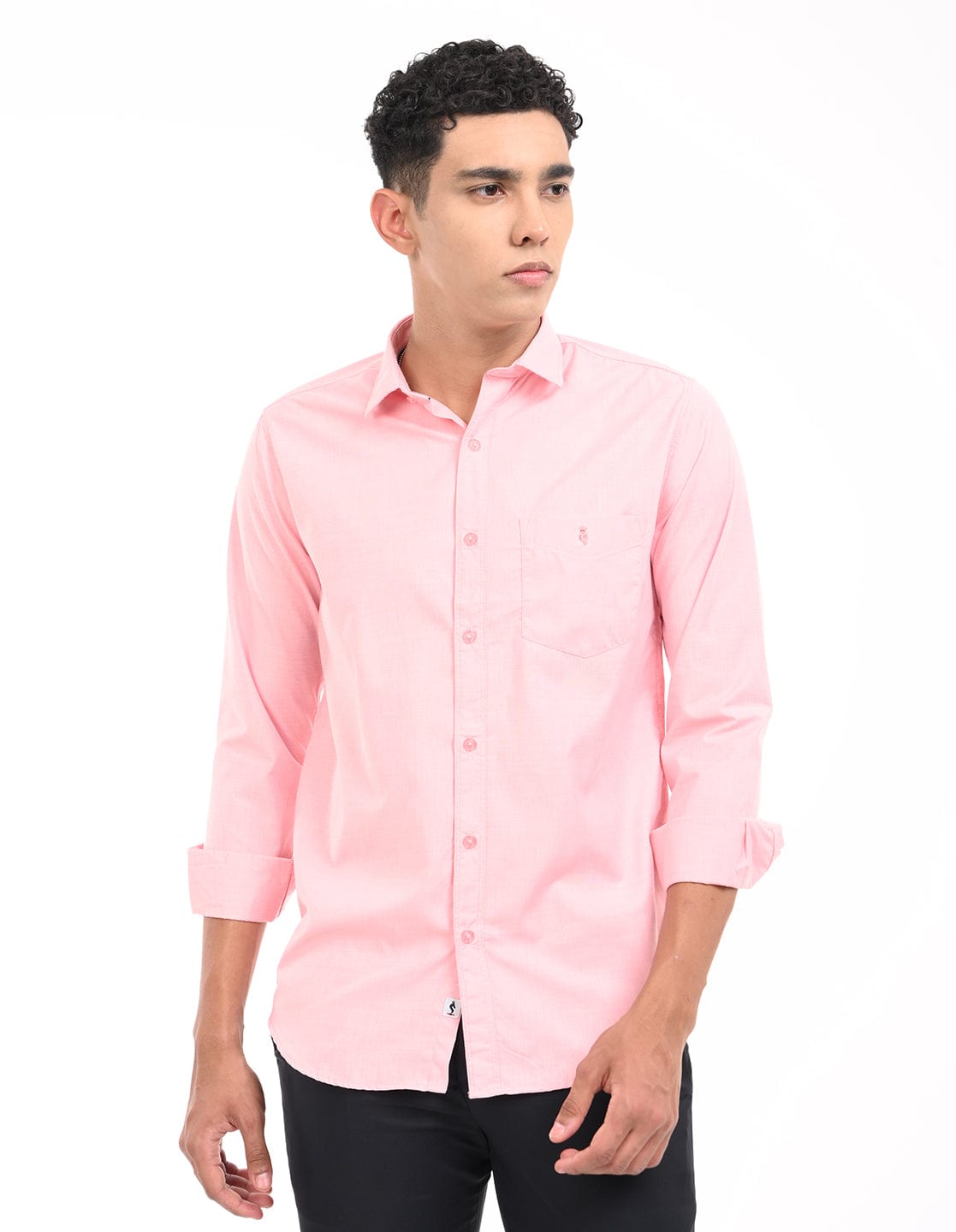 Men's Slim Fit Solid Full Sleeves Casual Shirt