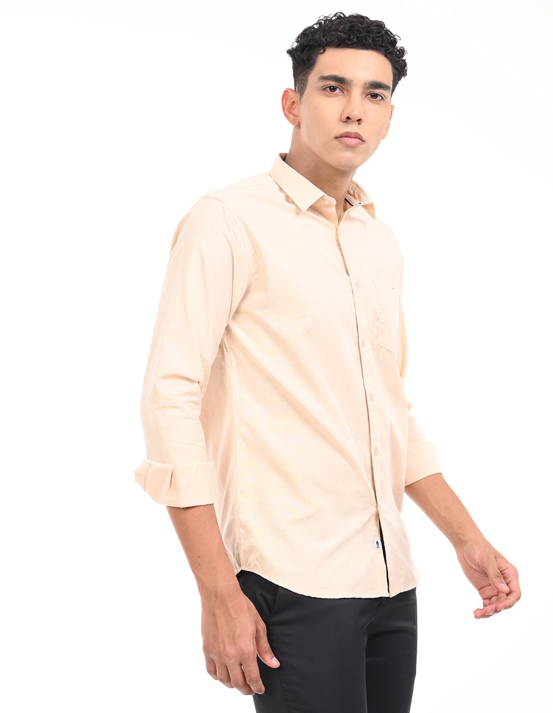 Men's Slim Fit Solid Full Sleeves Casual Shirt