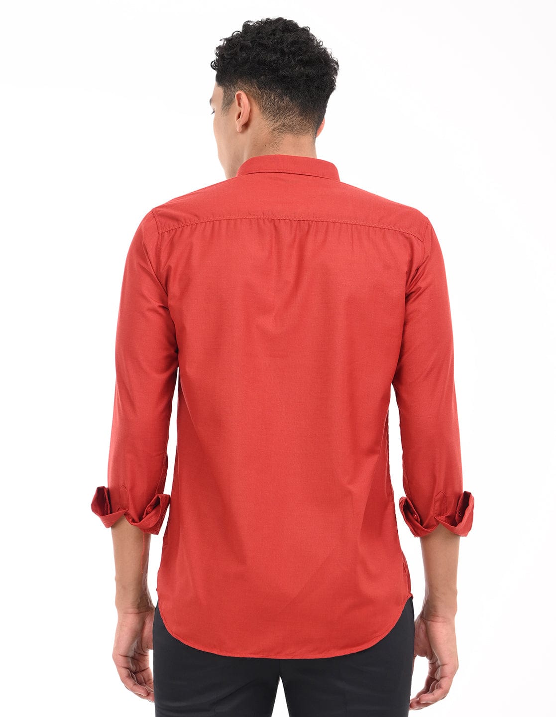 Men's Slim Fit Solid Full Sleeves Casual Shirt