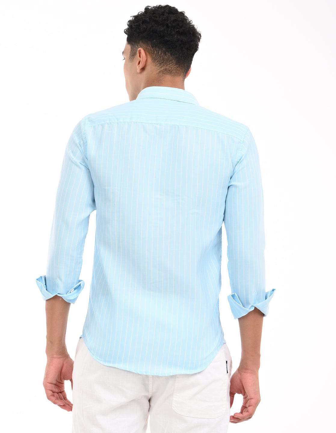 Men's Slim Fit Stripes Full Sleeves Casual Shirt