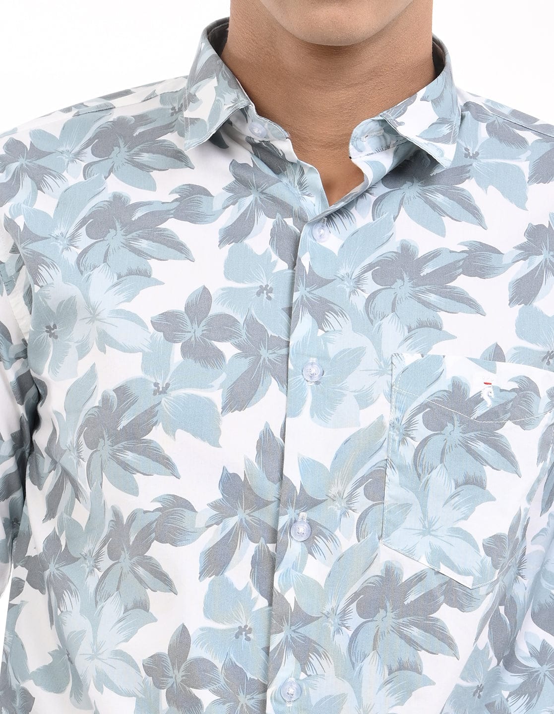 Men's Slim Fit Floral Print Full Sleeves Casual Shirt