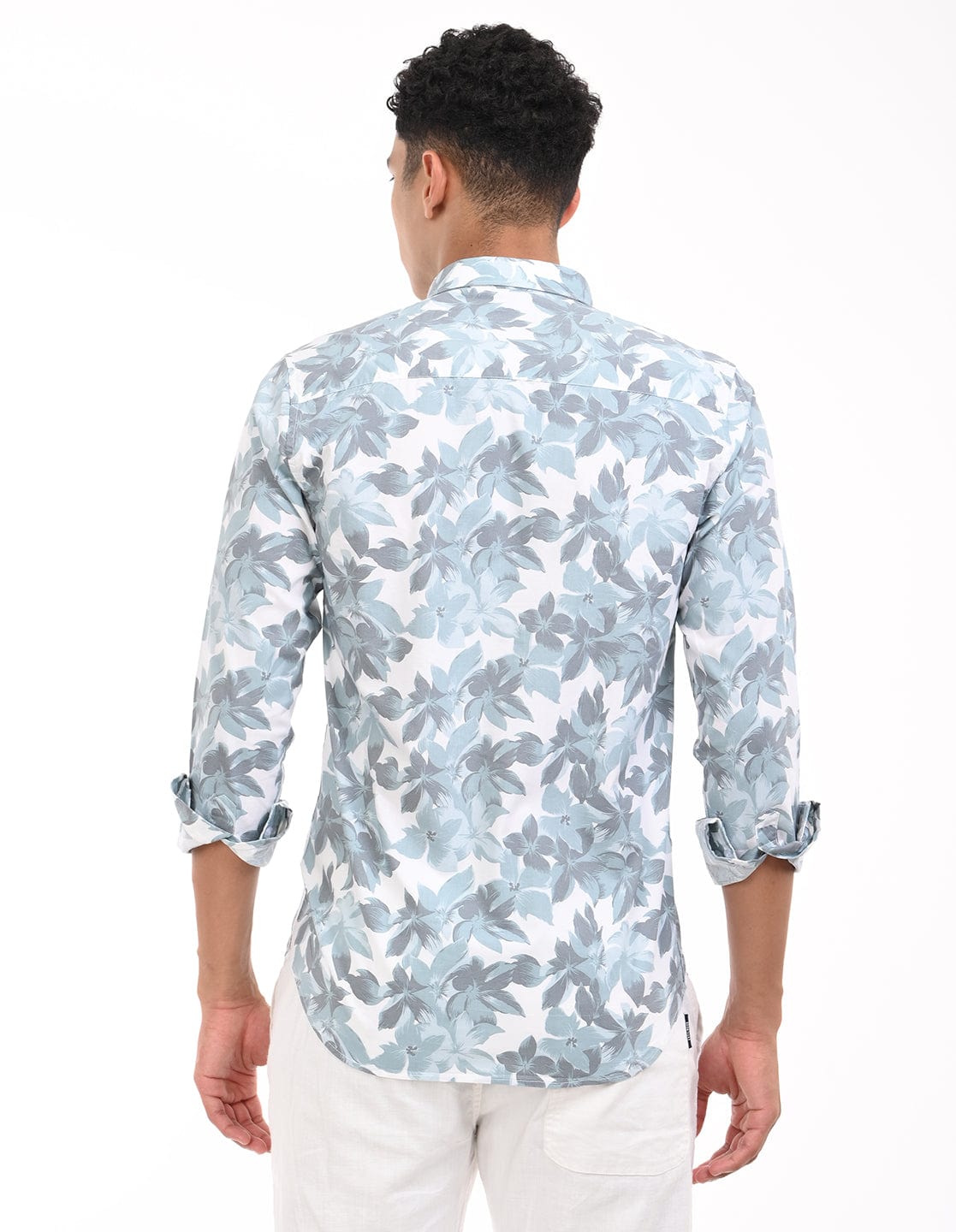 Men's Slim Fit Floral Print Full Sleeves Casual Shirt