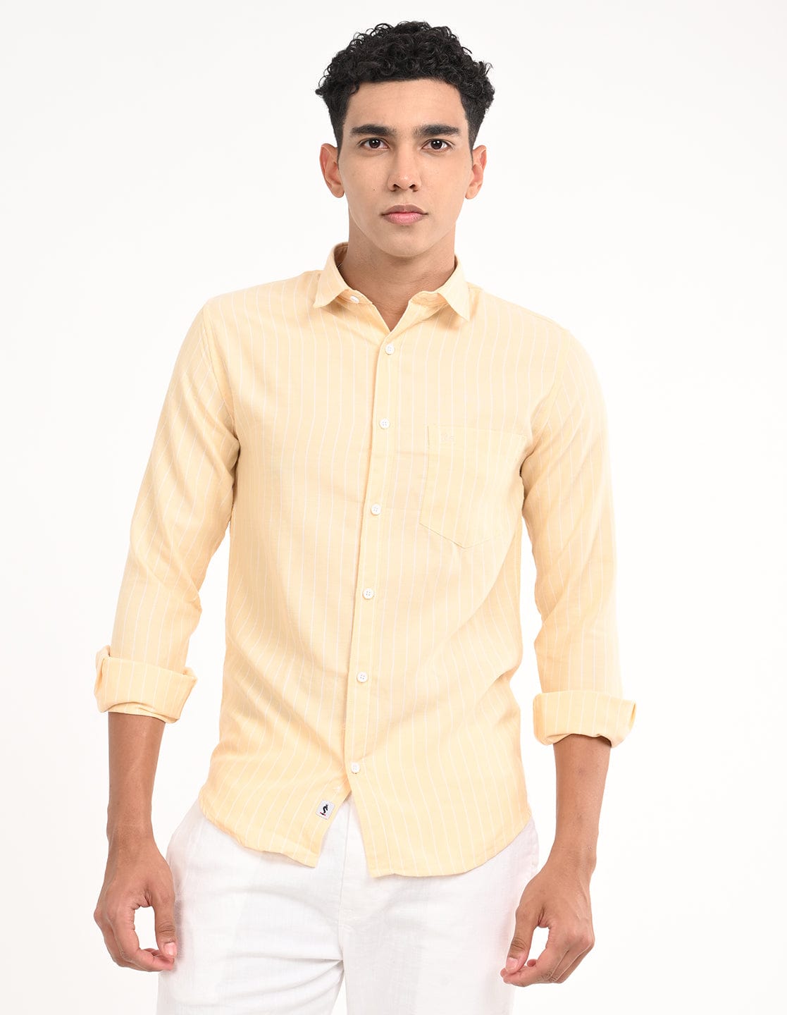 Men's Slim Fit Stripes Full Sleeves Casual Shirt