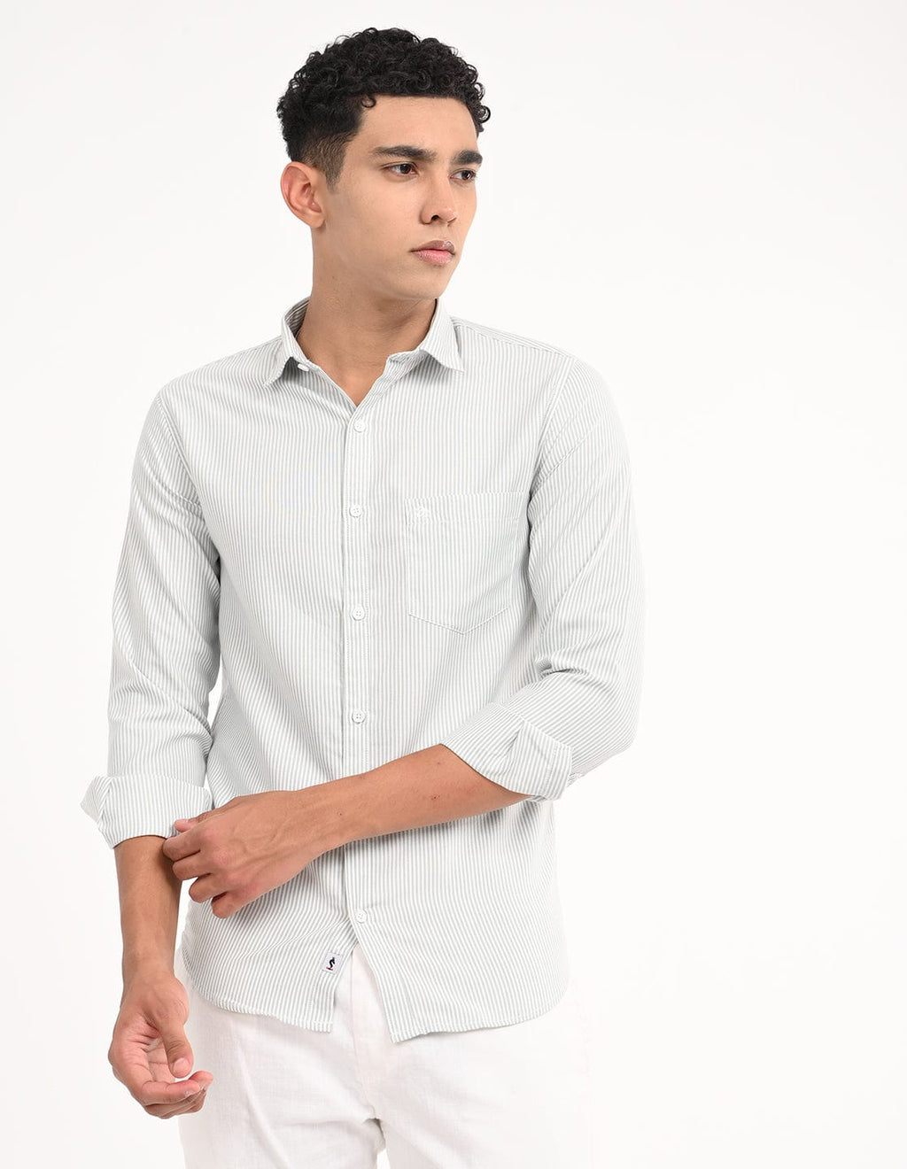 Men's Slim Fit Stripes Full Sleeves Casual Shirt