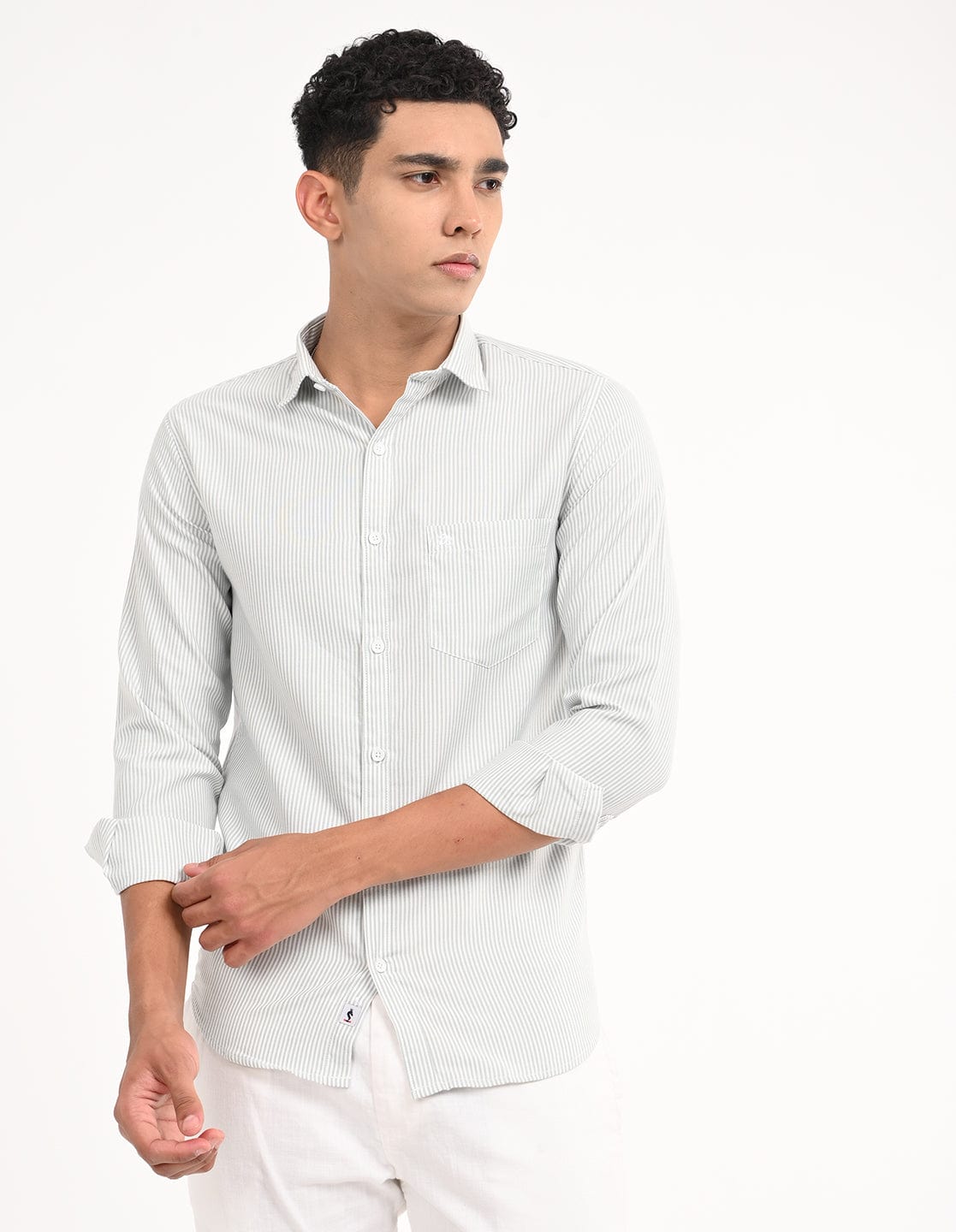 Men's Slim Fit Stripes Full Sleeves Casual Shirt