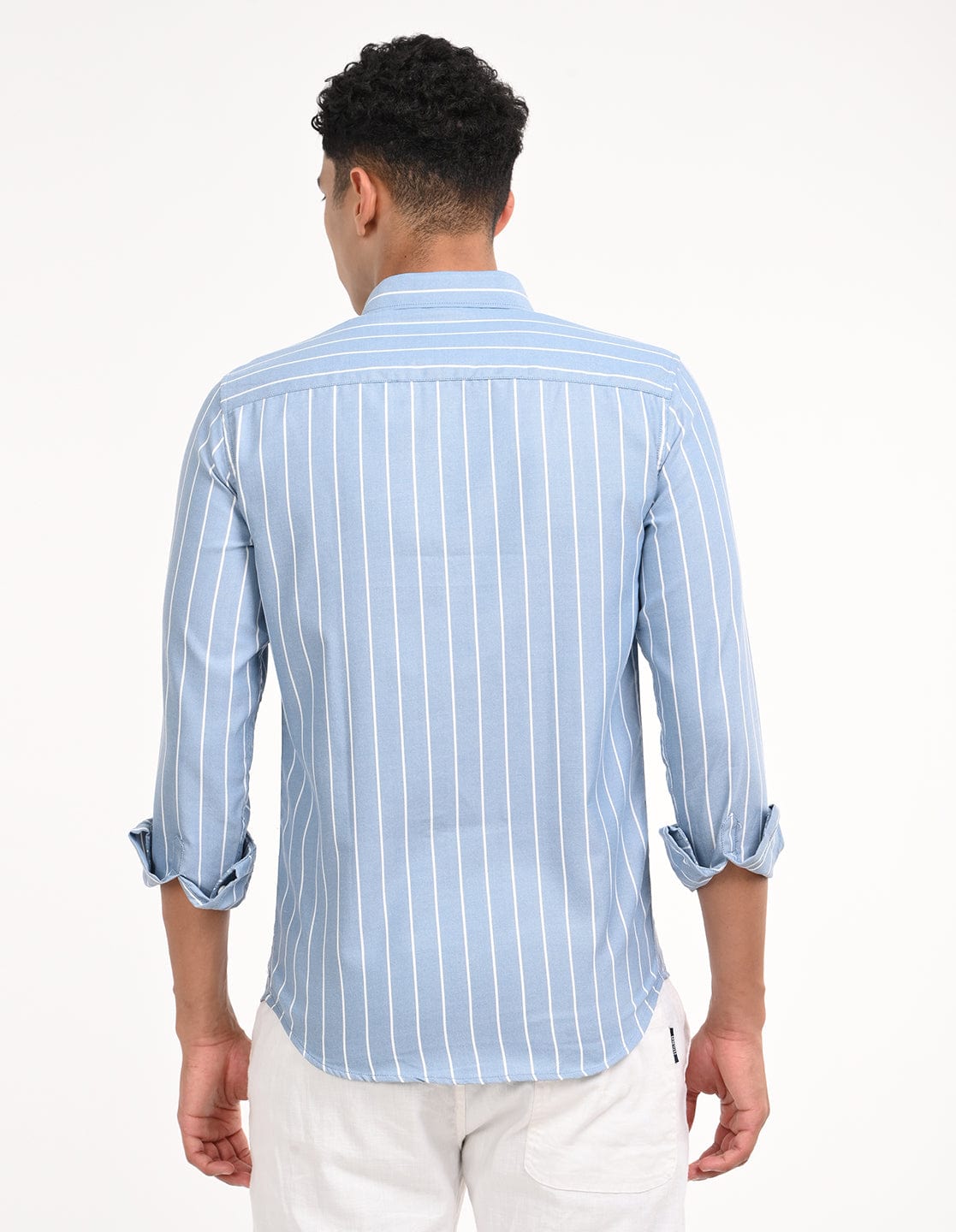 Men's Slim Fit Stripes Full Sleeves Casual Shirt