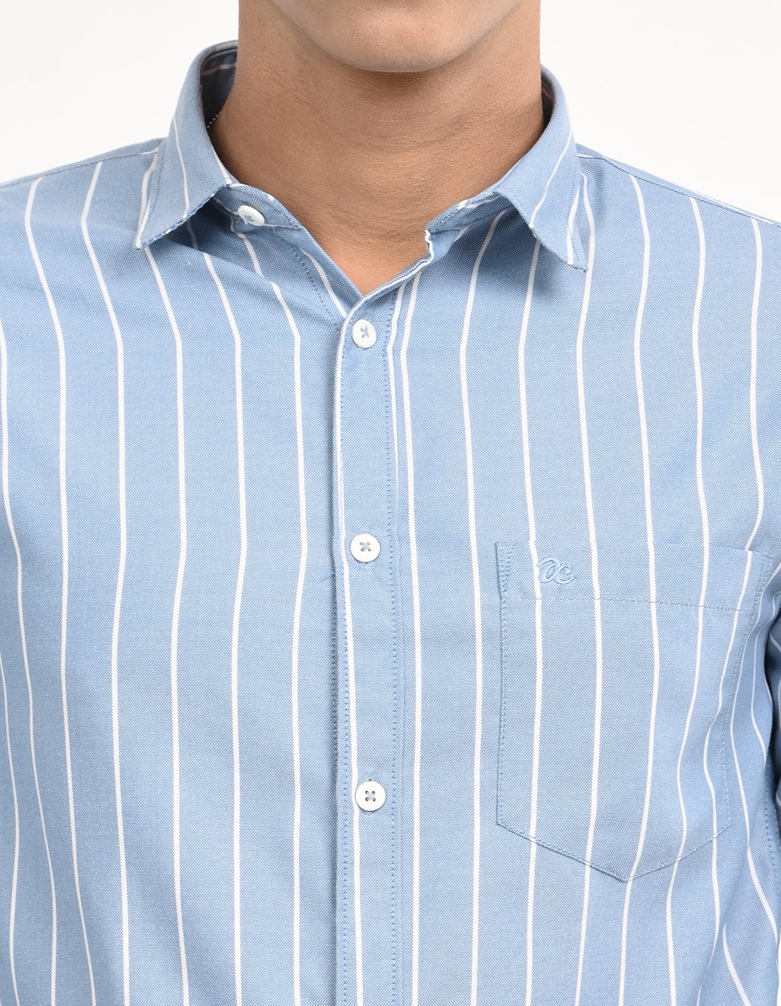 Men's Slim Fit Stripes Full Sleeves Casual Shirt