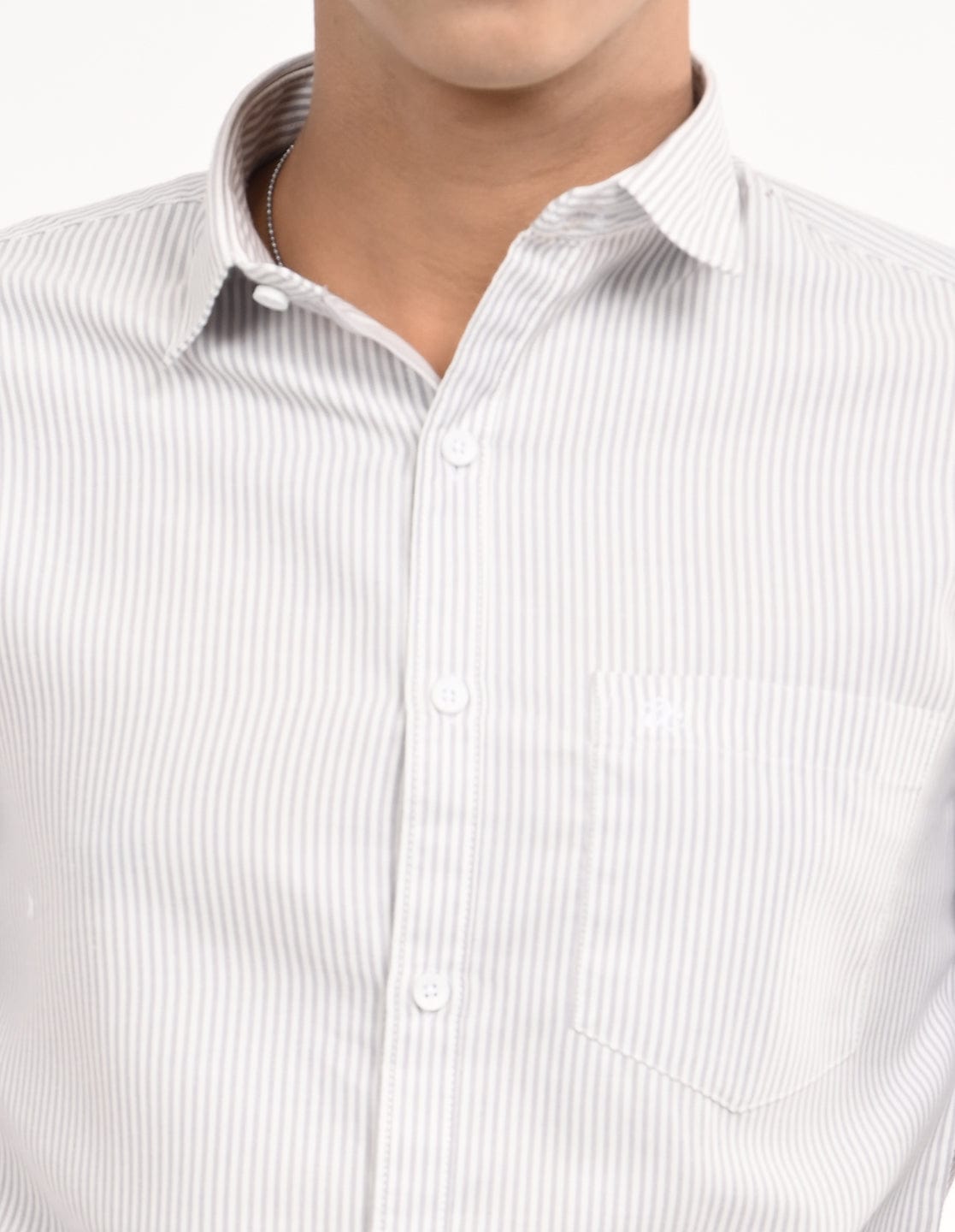 Men's Slim Fit Stripes Full Sleeves Casual Shirt