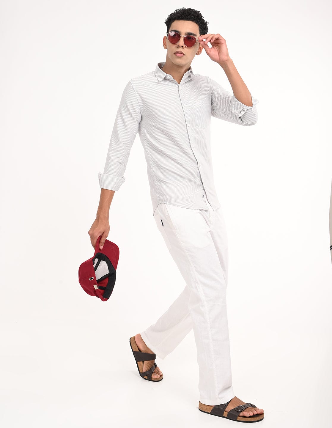 Men's Slim Fit Stripes Full Sleeves Casual Shirt
