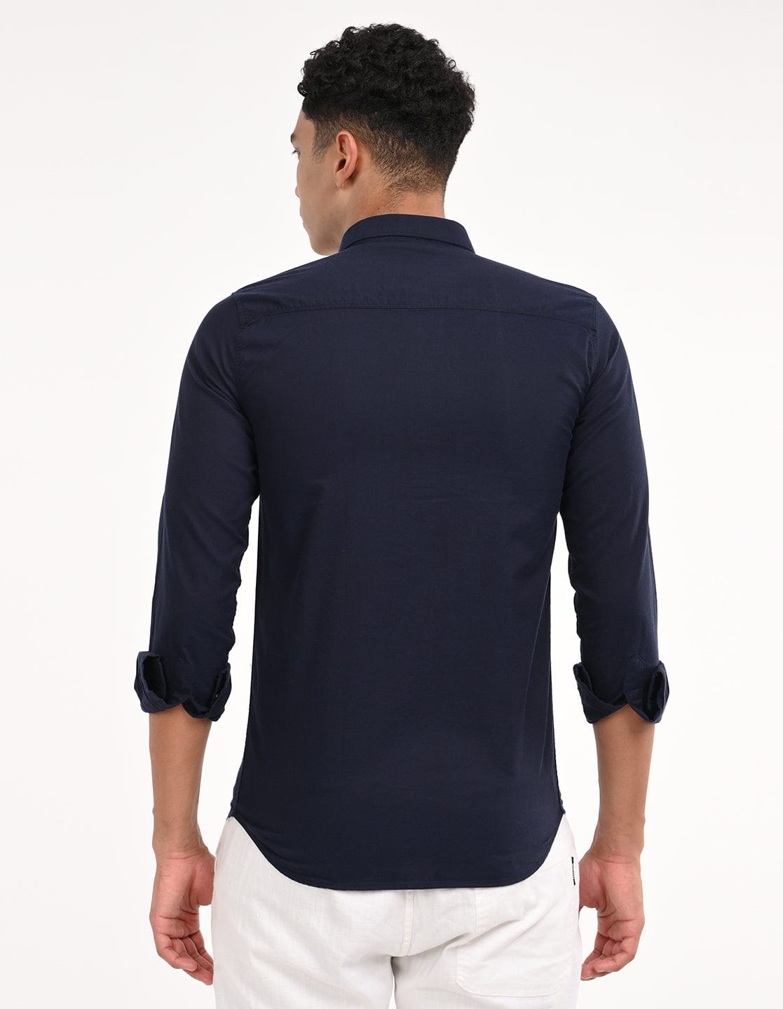 Men's Slim Fit Solid Full Sleeves Casual Shirt