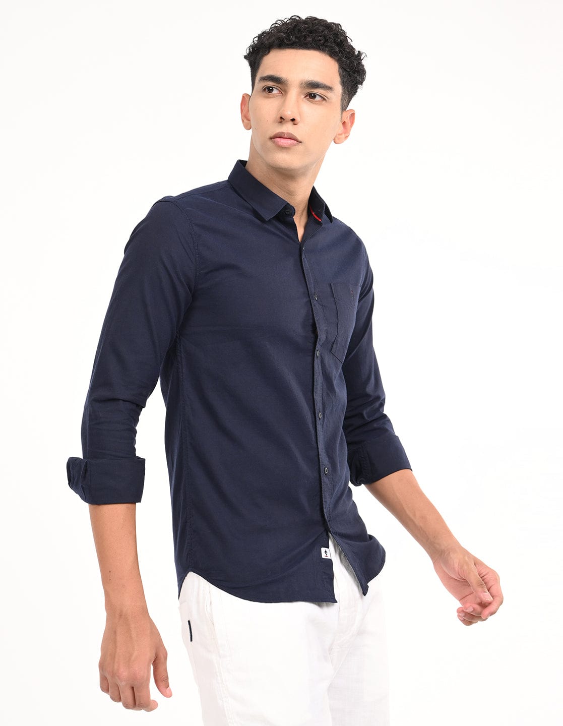 Men's Slim Fit Solid Full Sleeves Casual Shirt