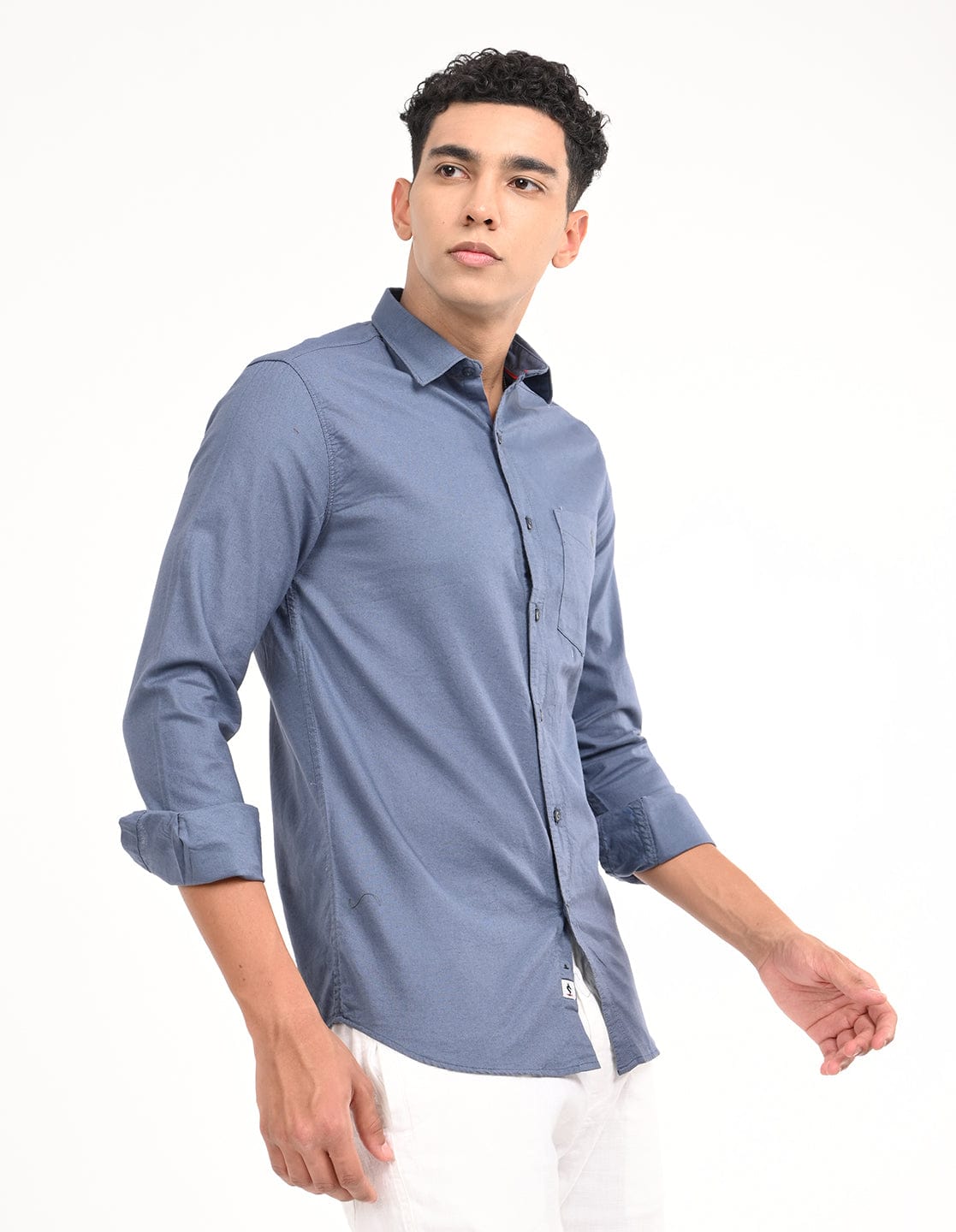 Men's Slim Fit Solid Full Sleeves Casual Shirt