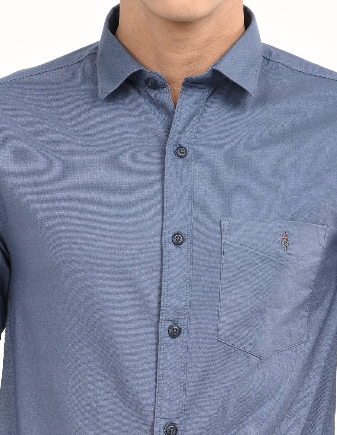 Men's Slim Fit Solid Full Sleeves Casual Shirt