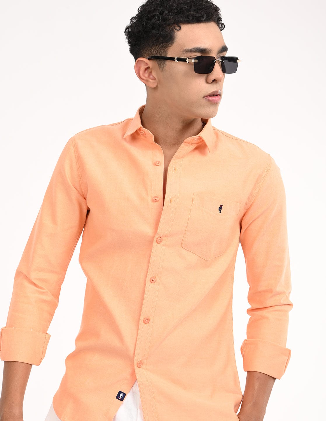 Men's Slim Fit Solid Full Sleeves Casual Shirt
