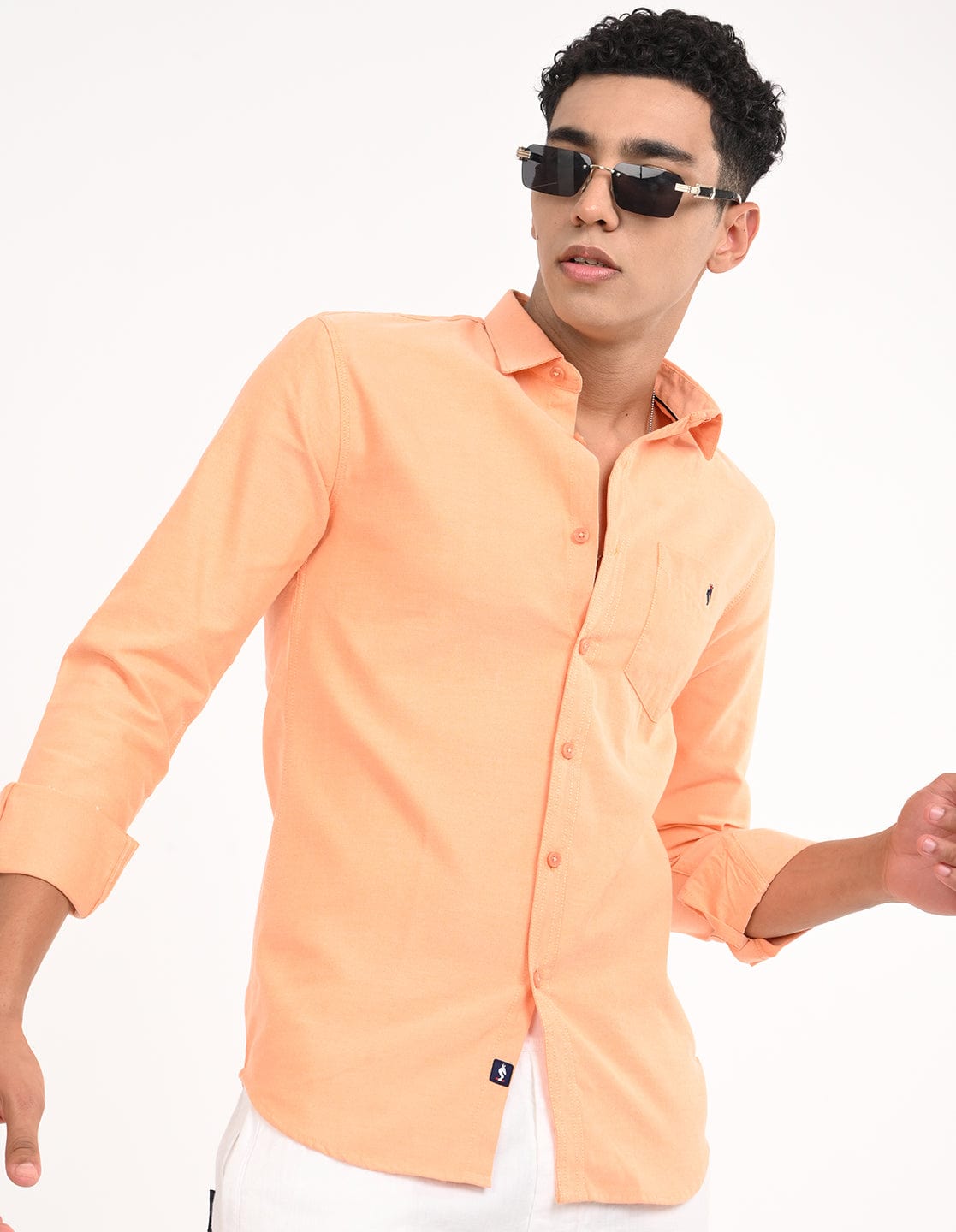 Men's Slim Fit Solid Full Sleeves Casual Shirt