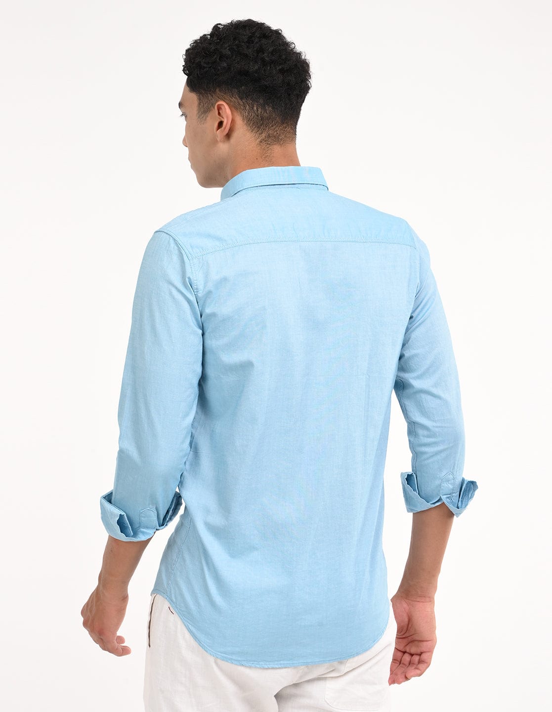 Men's Slim Fit Solid Full Sleeves Casual Shirt