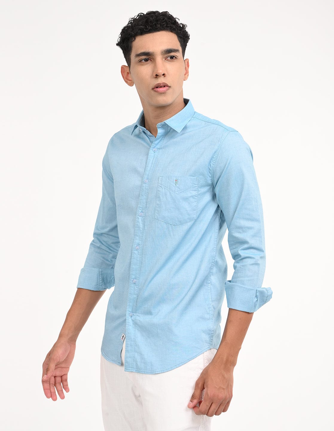 Men's Slim Fit Solid Full Sleeves Casual Shirt