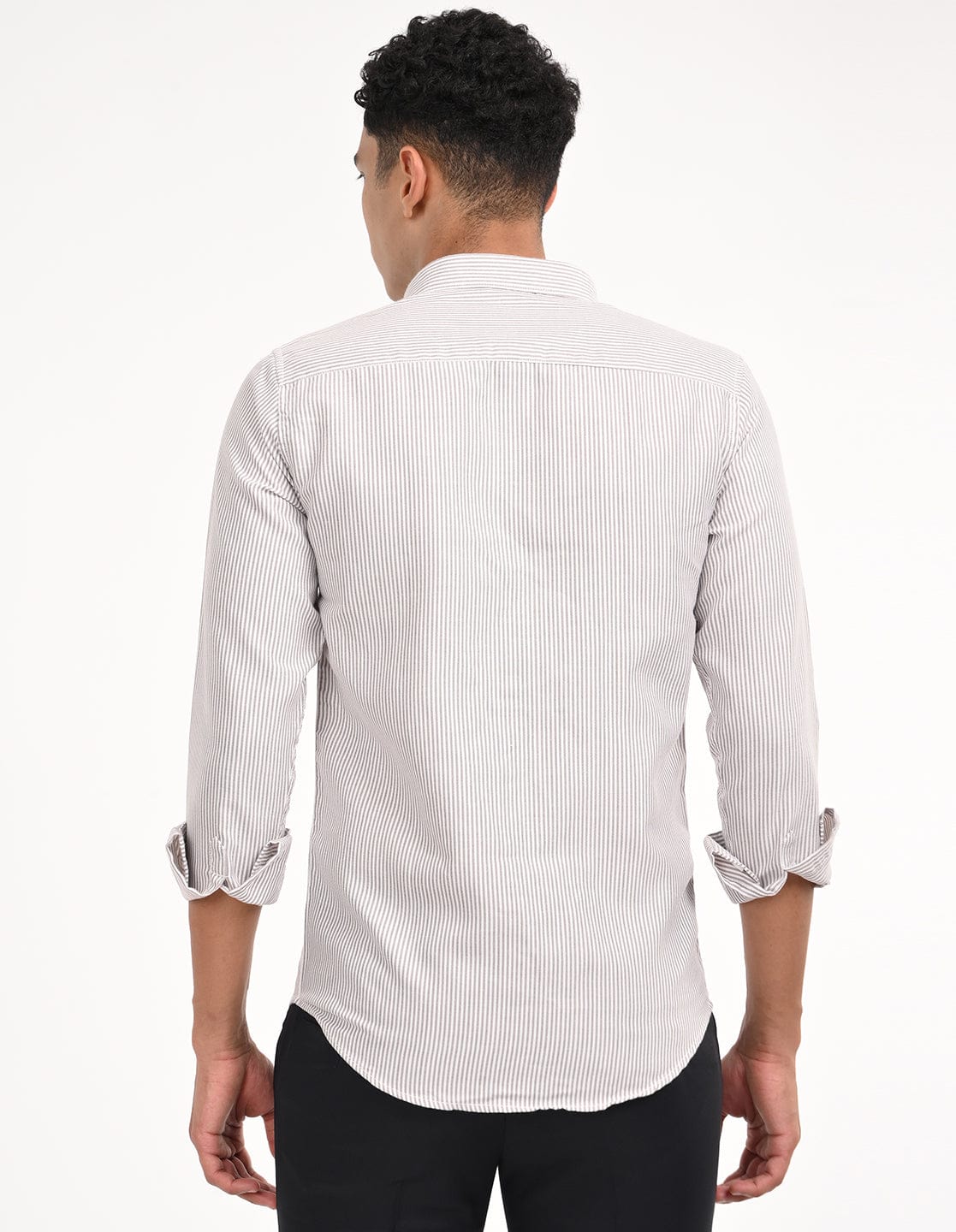 Men's Slim Fit Stripe Full Sleeves Casual Shirt