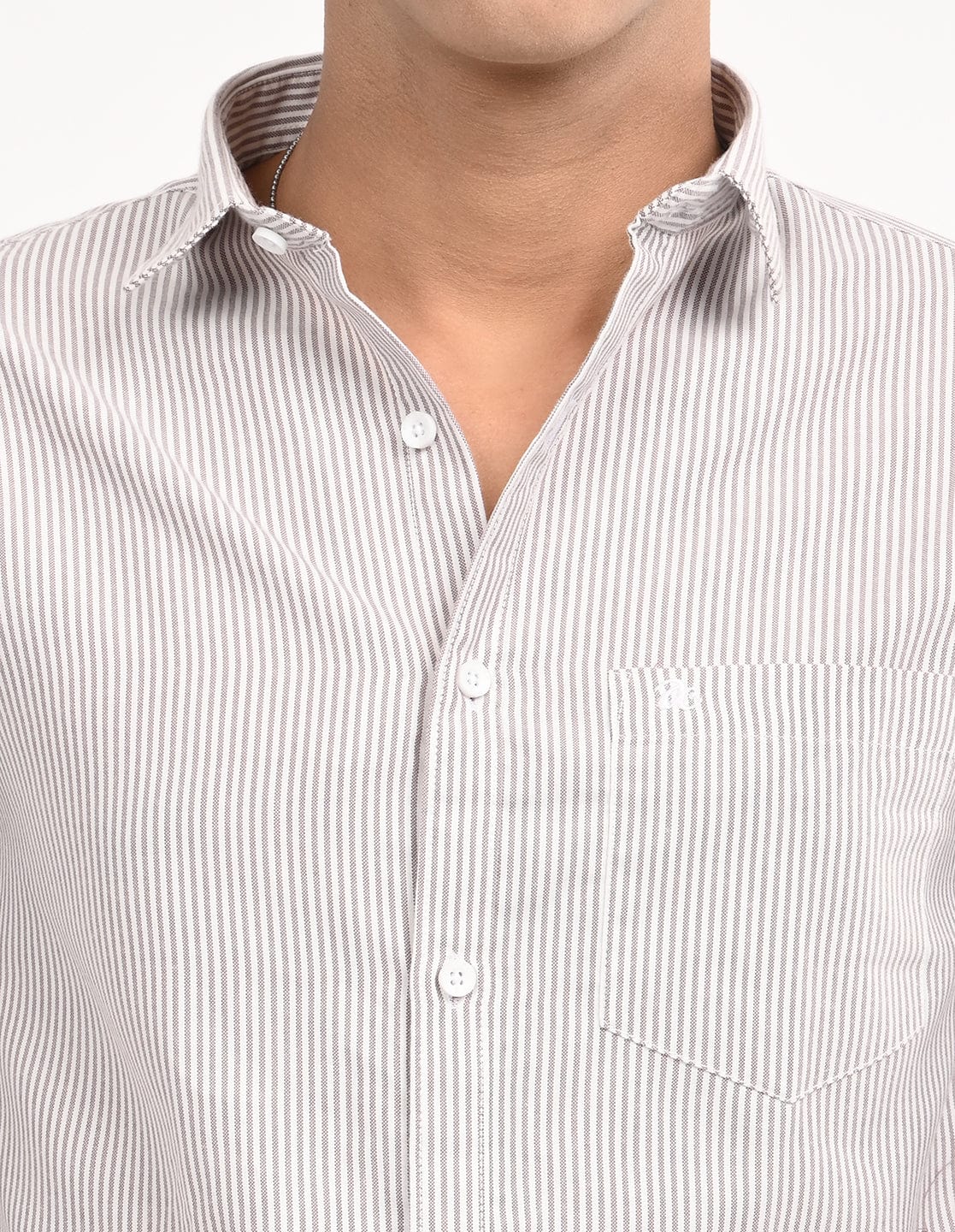 Men's Slim Fit Stripe Full Sleeves Casual Shirt
