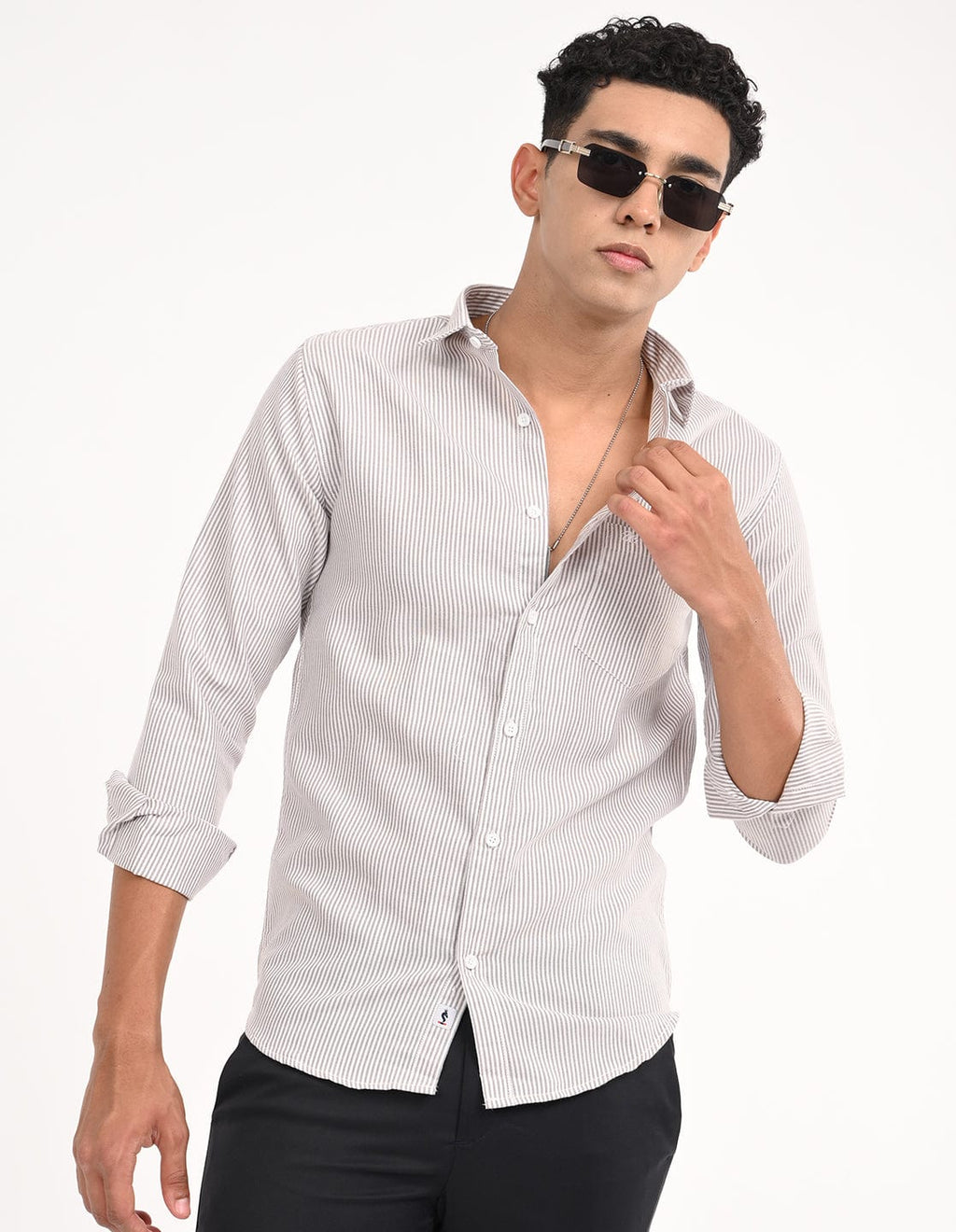 Men's Slim Fit Stripe Full Sleeves Casual Shirt