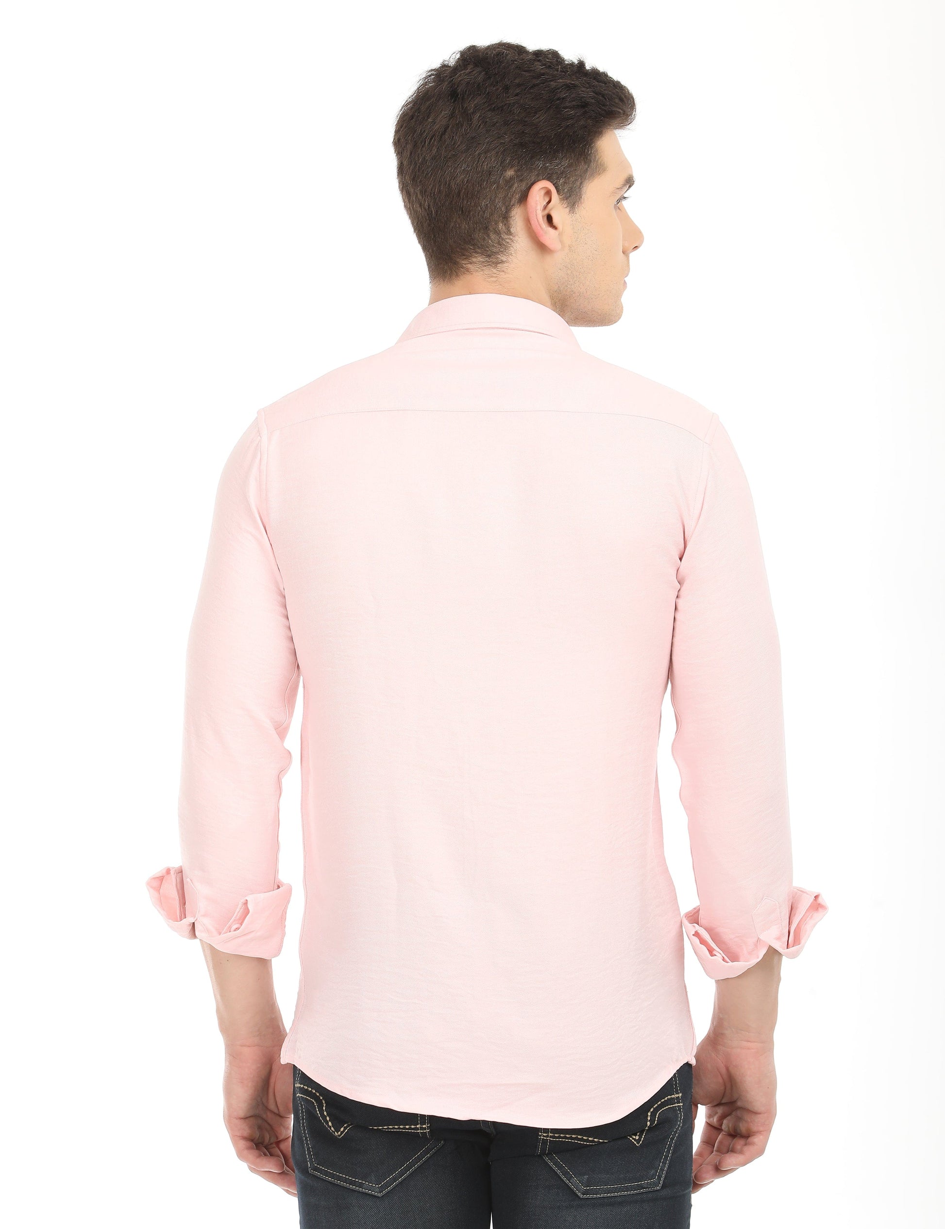 Men's Slim Fit Solid Full Sleeves Casual Shirt