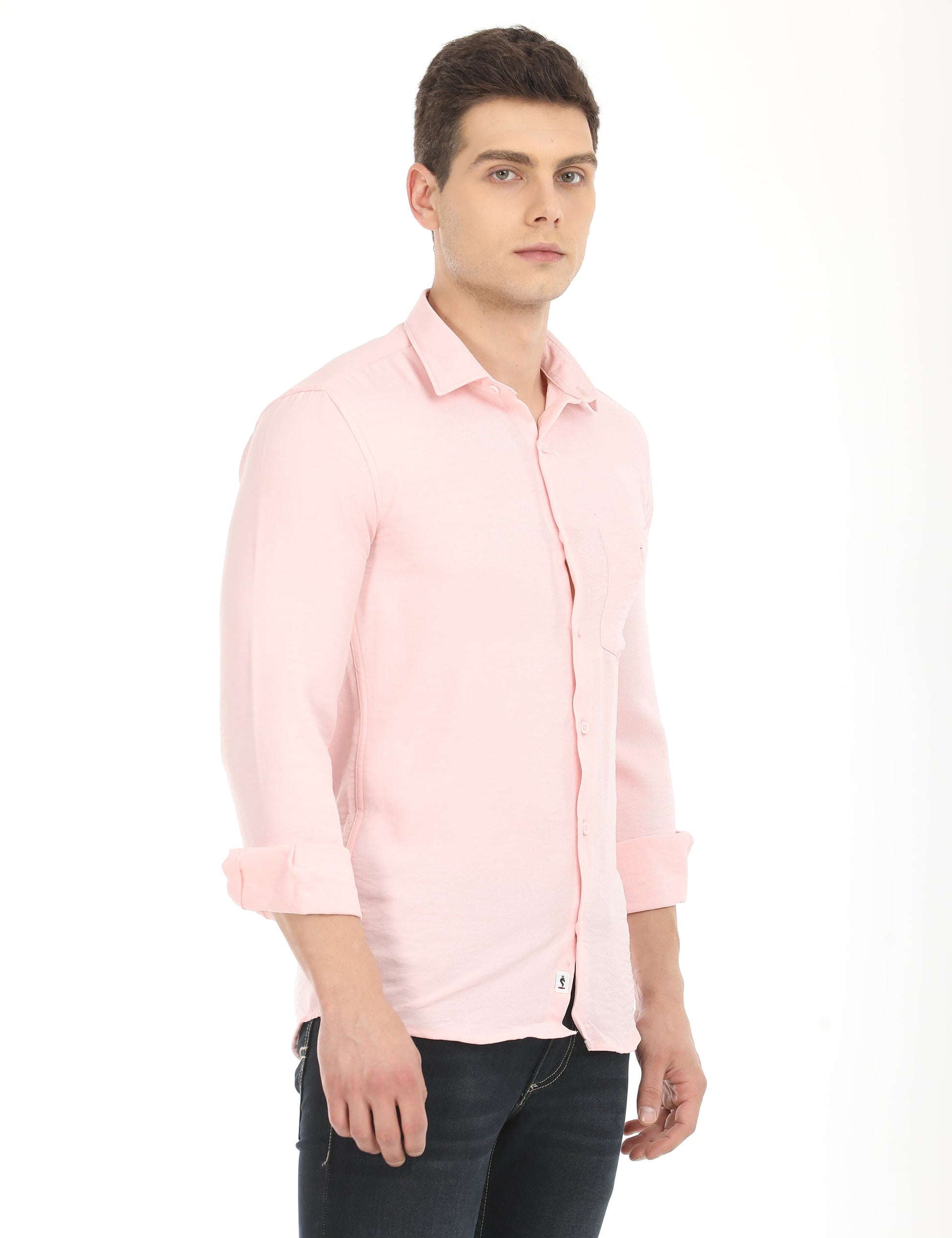 Men's Slim Fit Solid Full Sleeves Casual Shirt