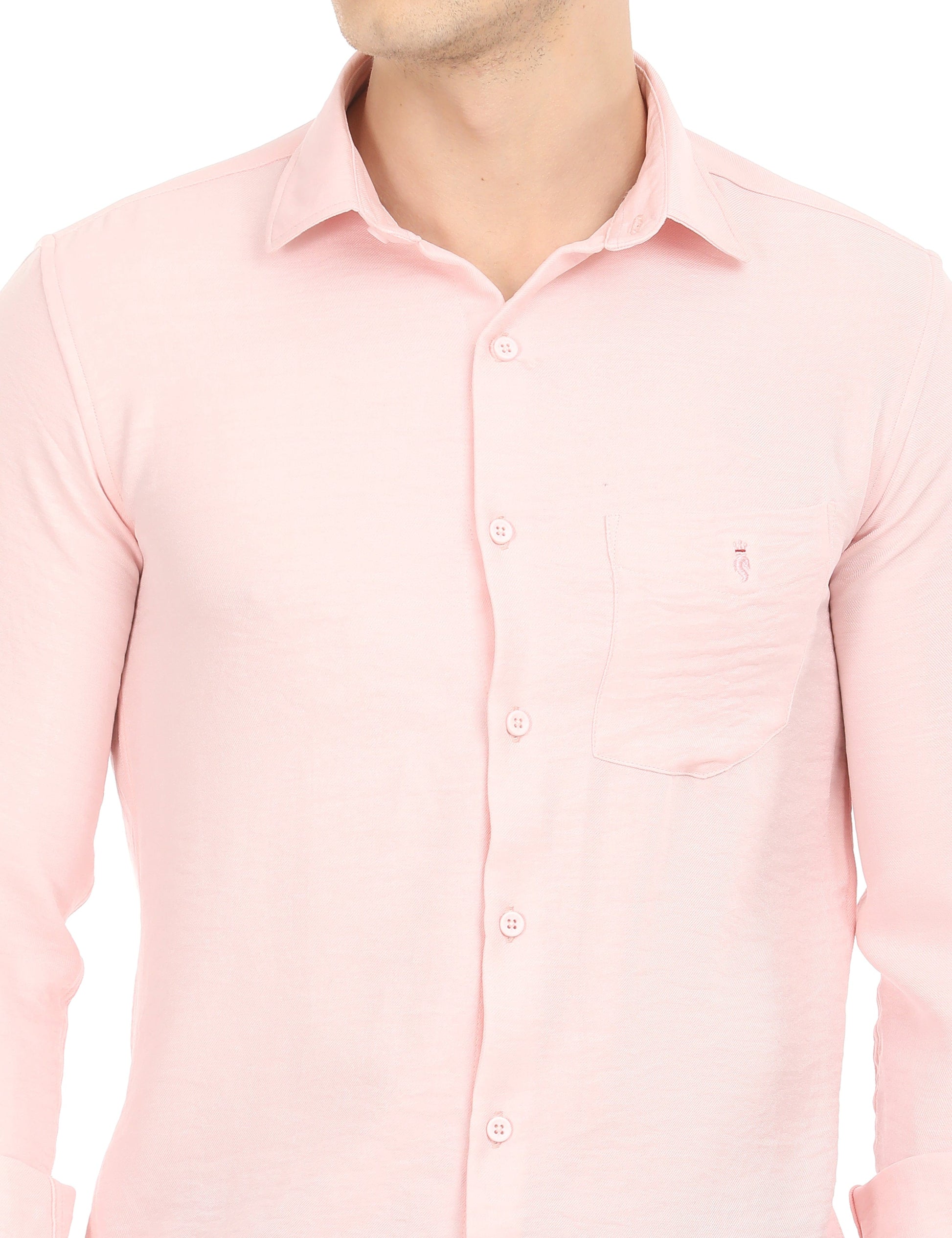 Men's Slim Fit Solid Full Sleeves Casual Shirt