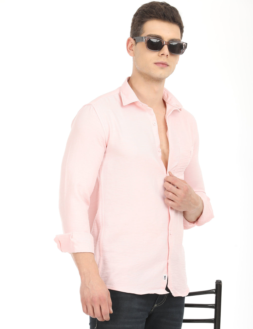 Men's Slim Fit Solid Full Sleeves Casual Shirt