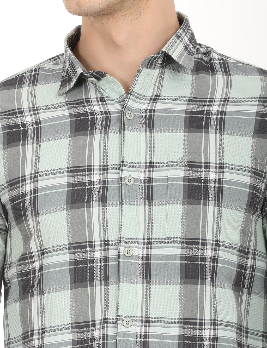 Men's Slim Fit Checks Full Sleeves Casual Shirt
