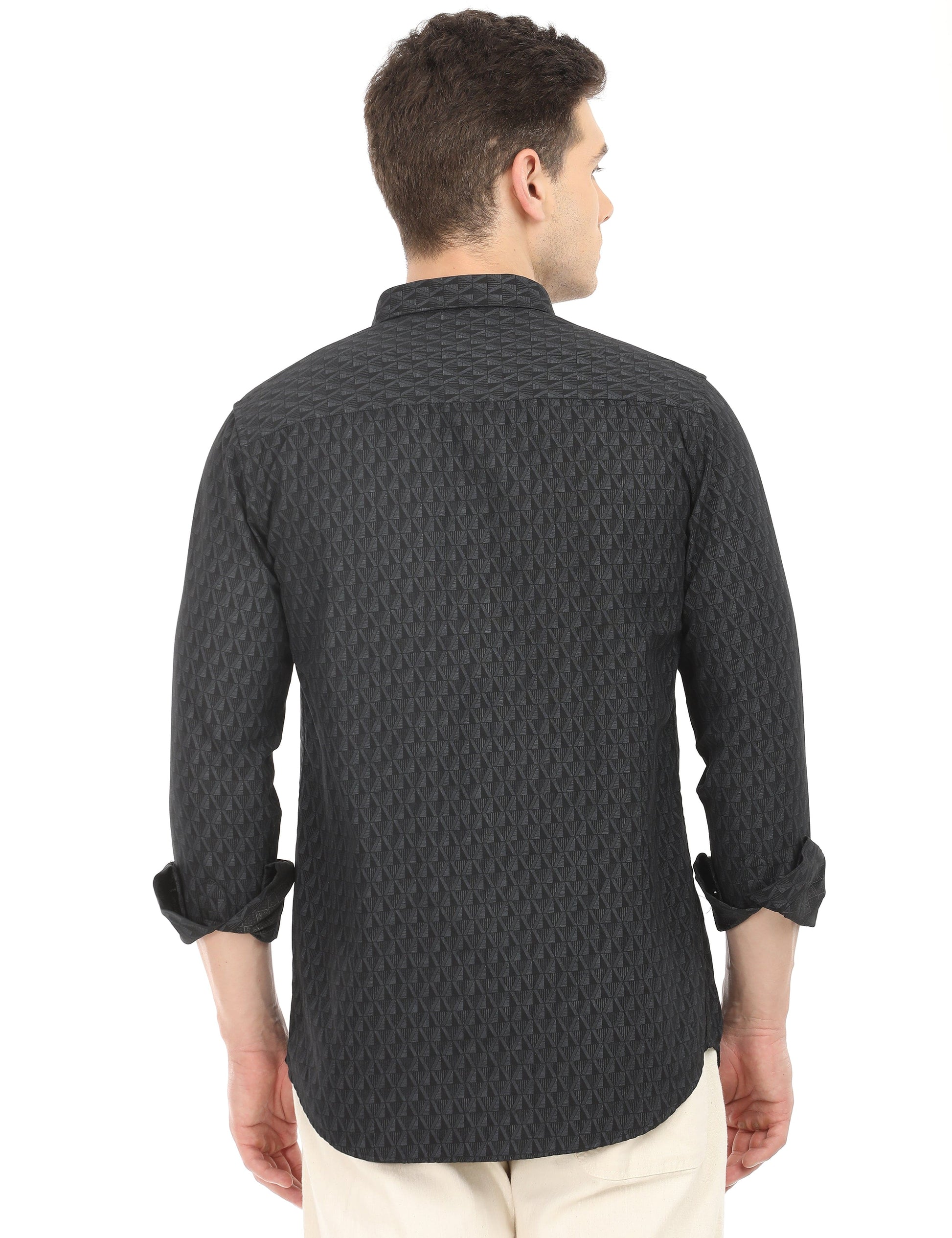 Men's Slim Fit Printed Full Sleeves Casual Shirt