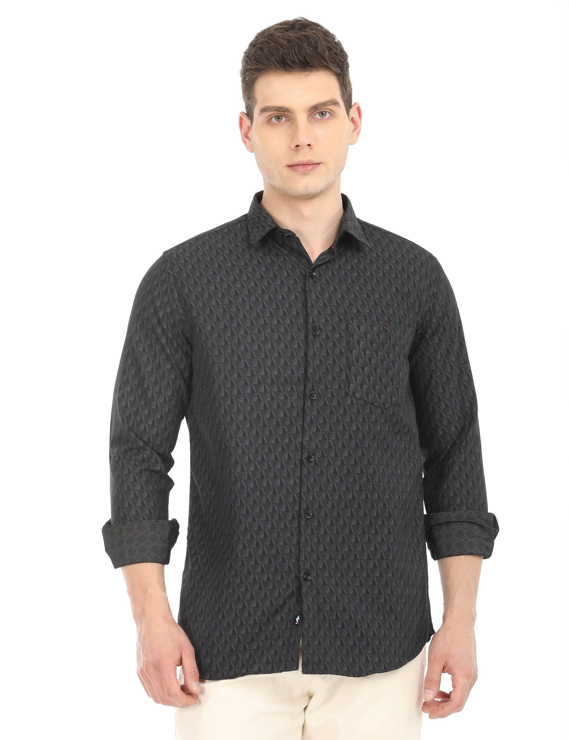 Men's Slim Fit Printed Full Sleeves Casual Shirt