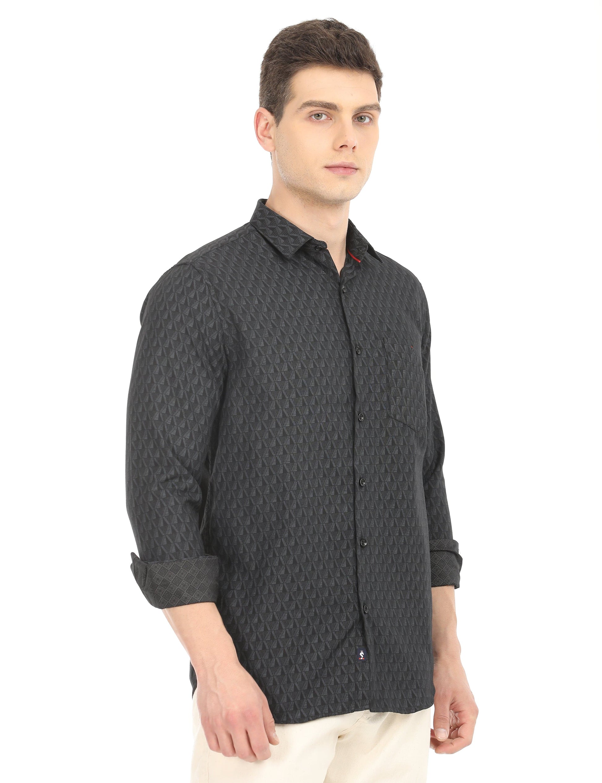 Men's Slim Fit Printed Full Sleeves Casual Shirt
