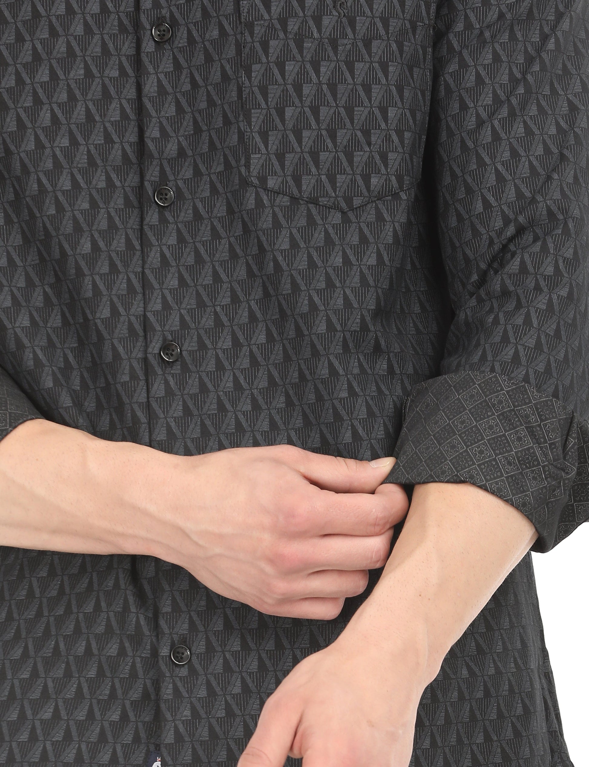 Men's Slim Fit Printed Full Sleeves Casual Shirt