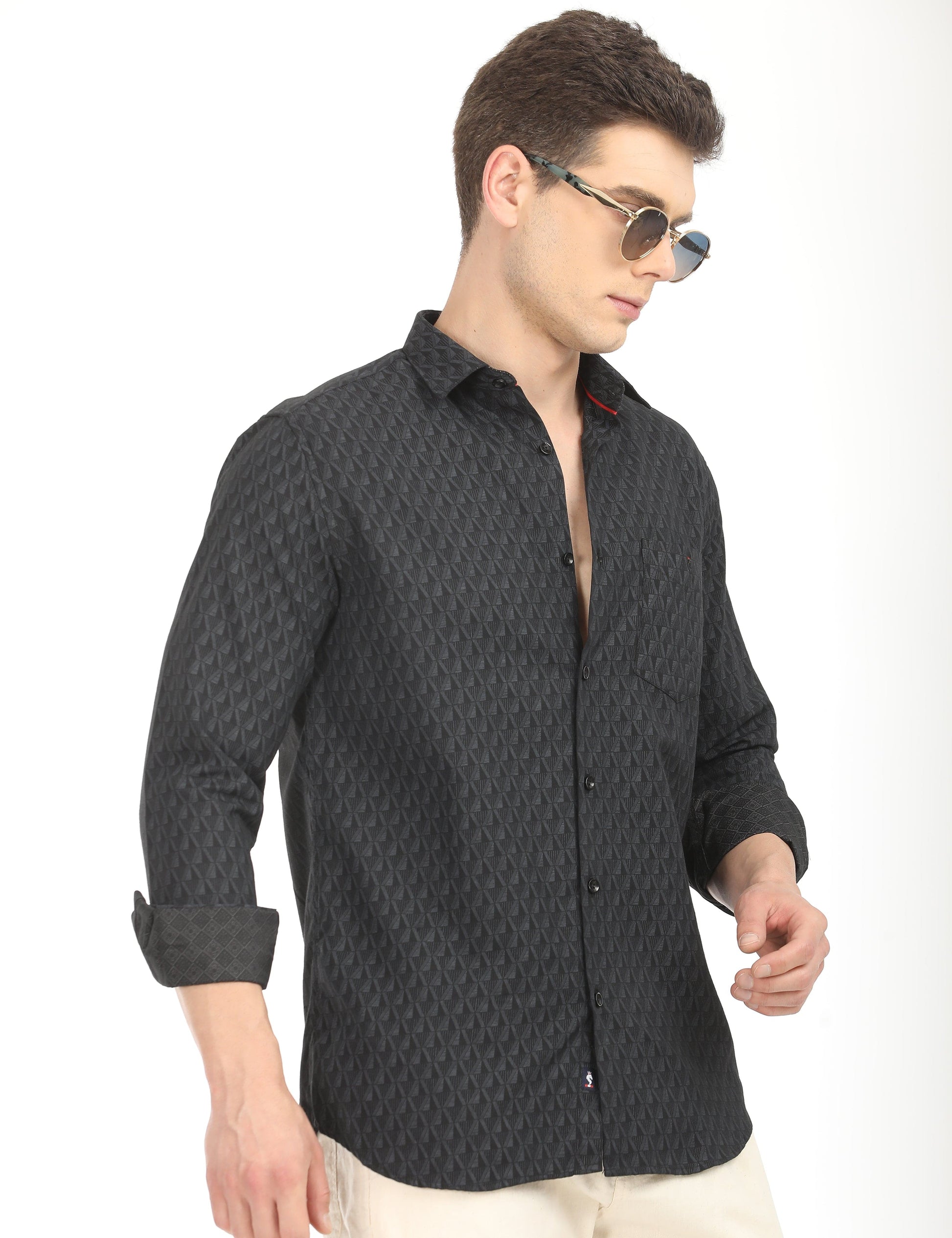 Men's Slim Fit Printed Full Sleeves Casual Shirt