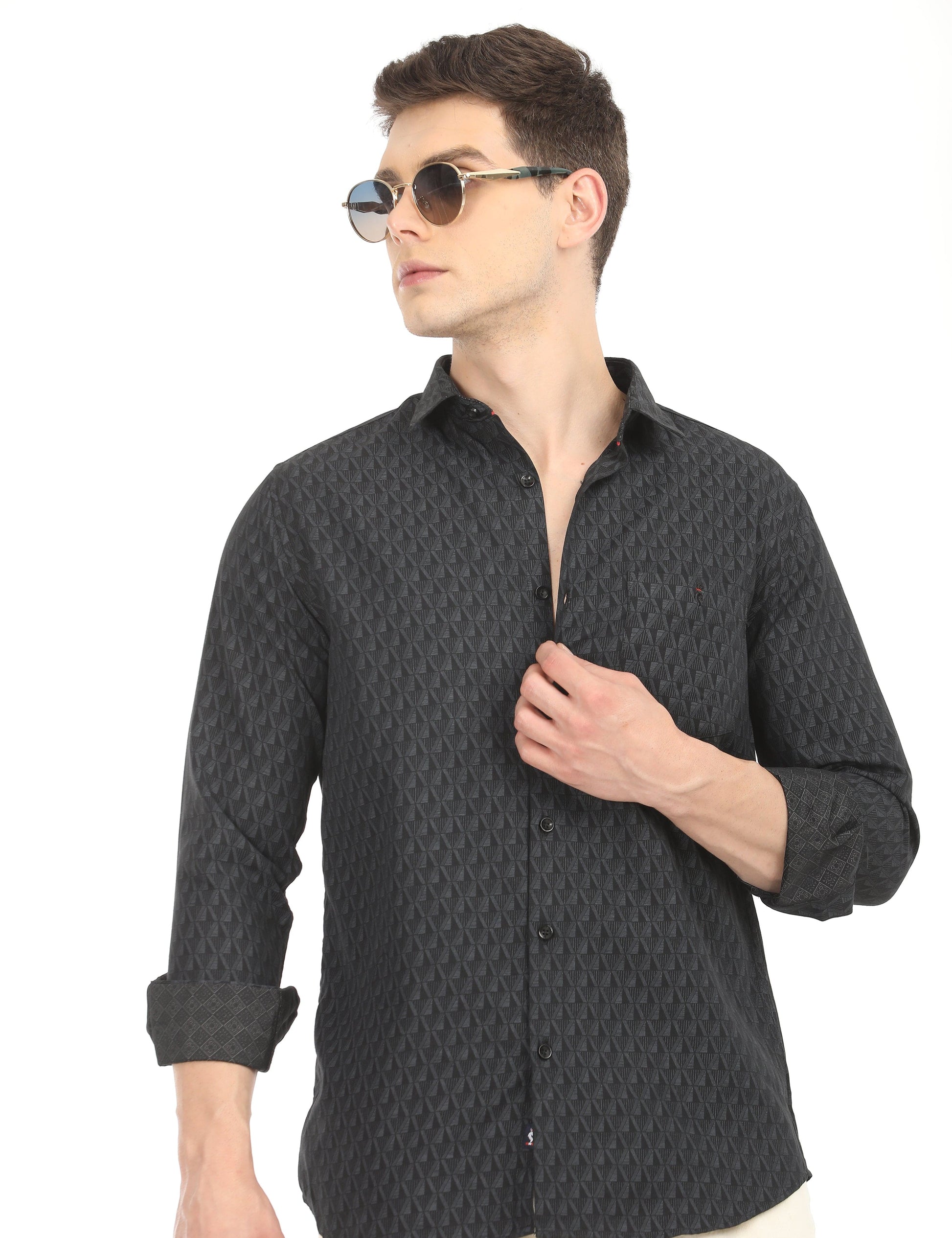 Men's Slim Fit Printed Full Sleeves Casual Shirt